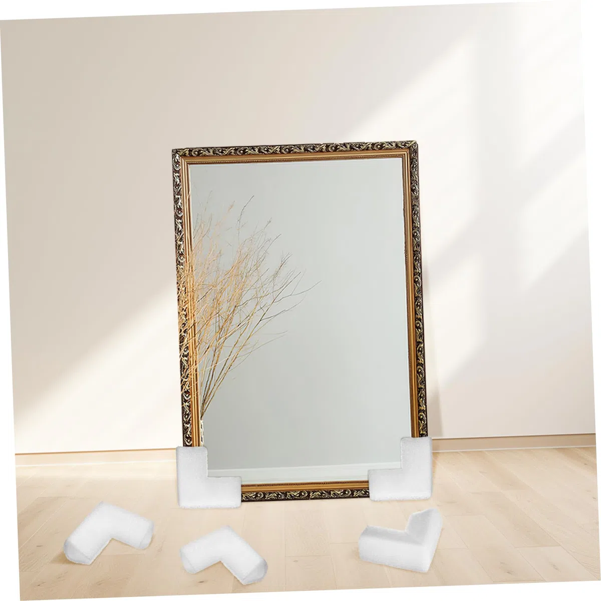 Gadpiparty Protector de Esquinas de Embalaje Epe Blanco, 24 Piezas, Diseño Liviano y Uso Versátil para Muebles y Electrónica en Mudanzas y Embalajes