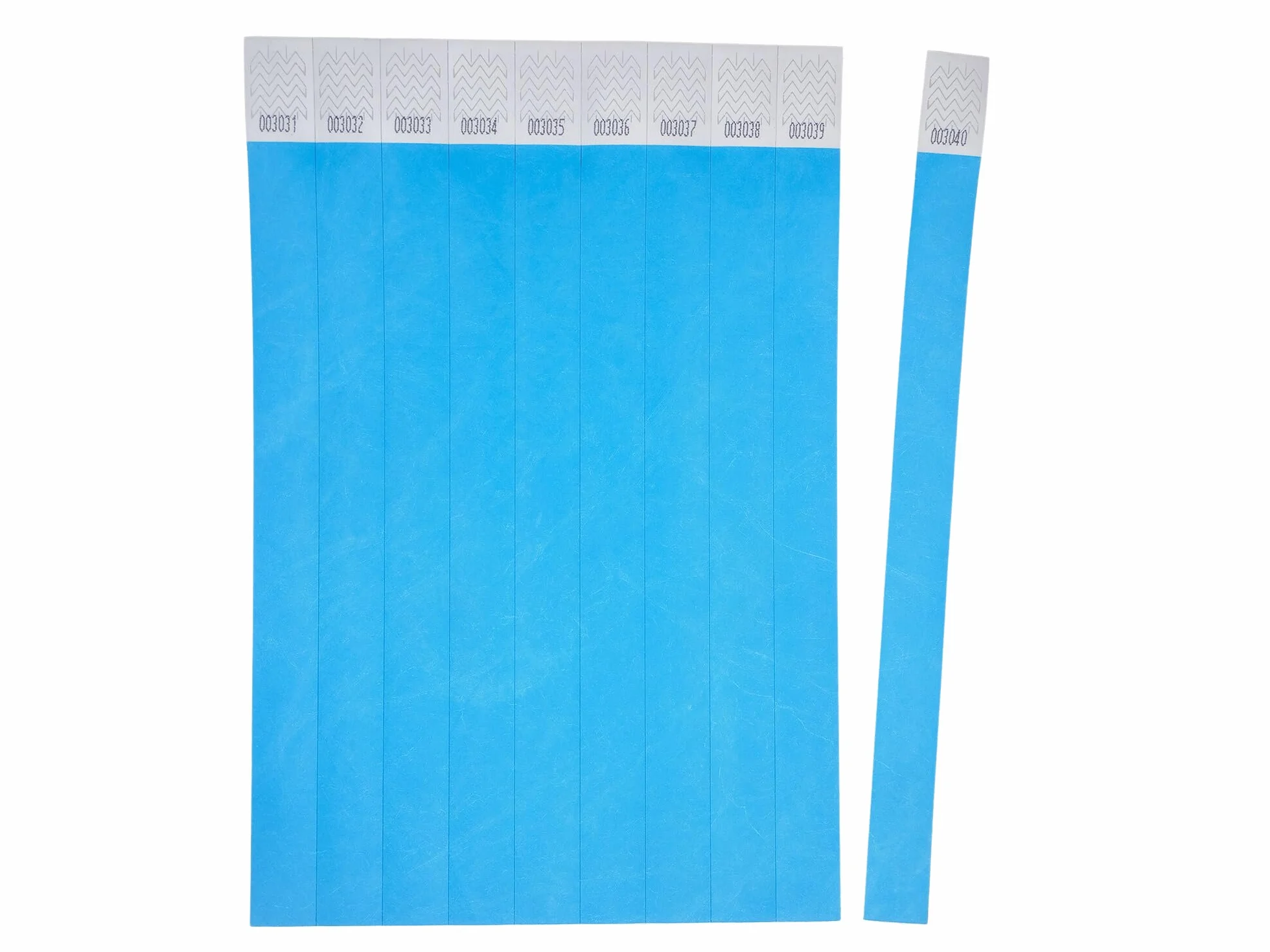 Avery España Pulseras de identificación Tyvek® resistentes al desgarro azul fluorescente 500 piezas