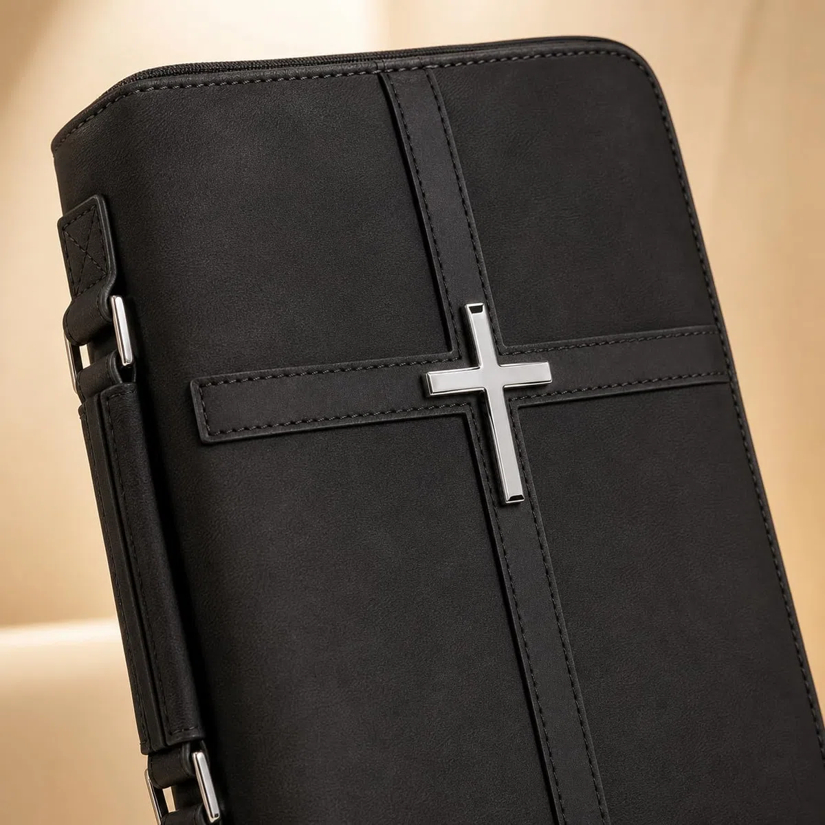 Cubierta de la Biblia, cubierta de libro para Biblia (negro)