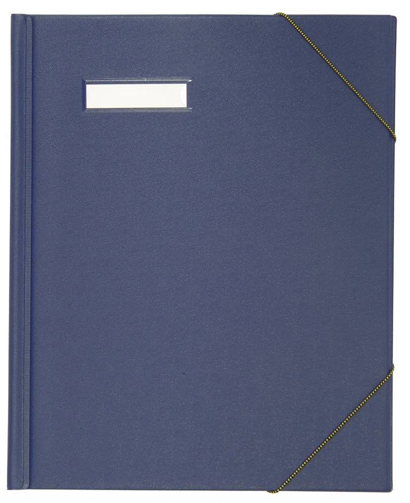 Elba 63430BL - Carpeta con gomas de cartón y PVC (aproximadamente 300 hojas A4, 5 unidades), color azul
