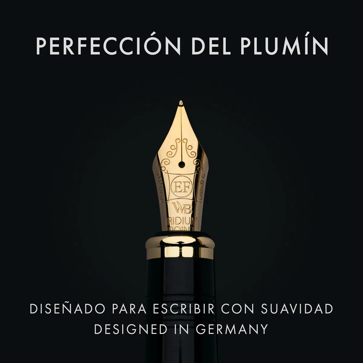 Wordsworth & Black Juego de pluma estilográfica Primori (Oro metalizado) de punta media con estuche de regalo, 24 cartuchos de tinta, convertidor de recarga de tinta, estuche de regalo, caligrafía