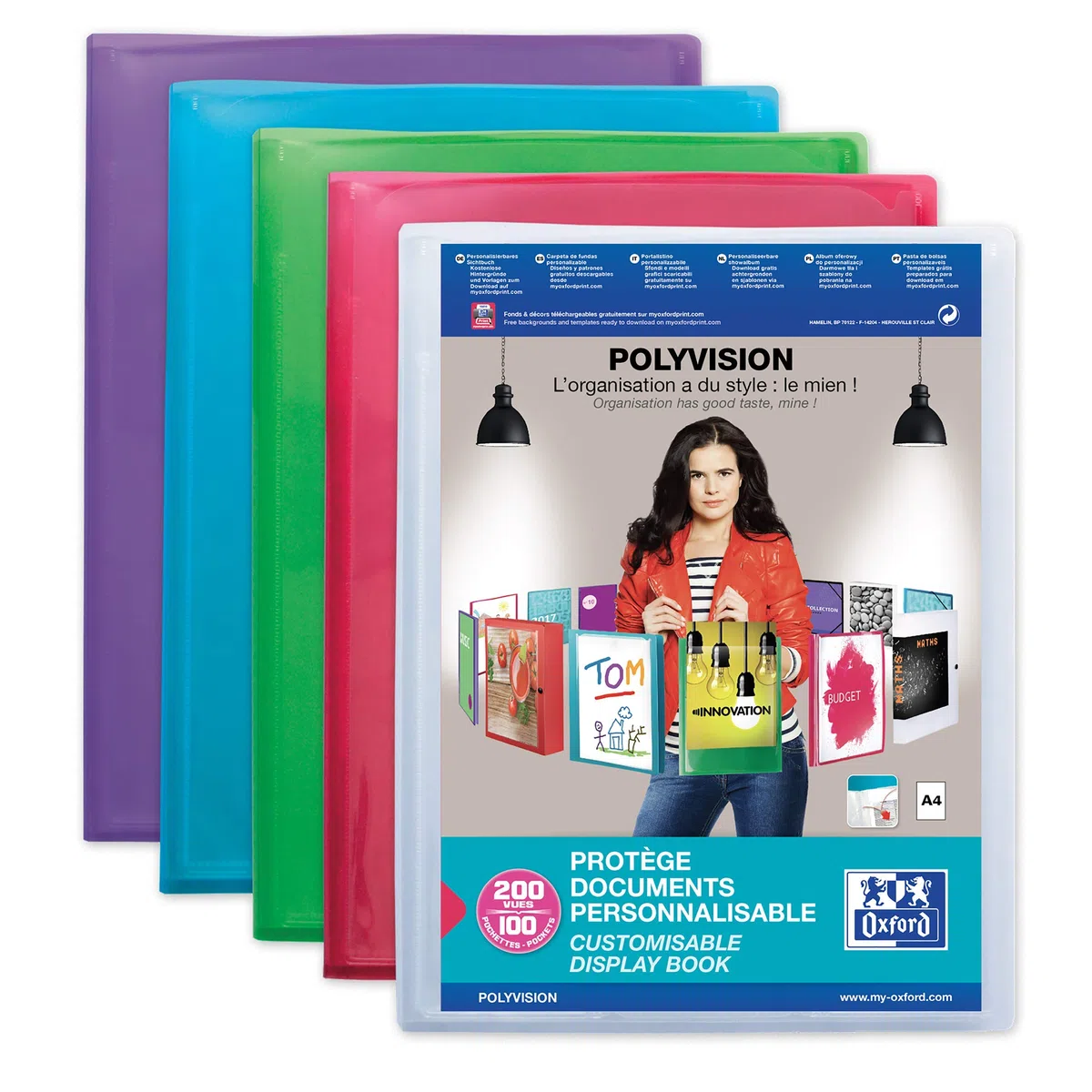 Générique 100211079 - Fundas de plástico para documentos (A4, 100 unidades), colores combinados aleatorios
