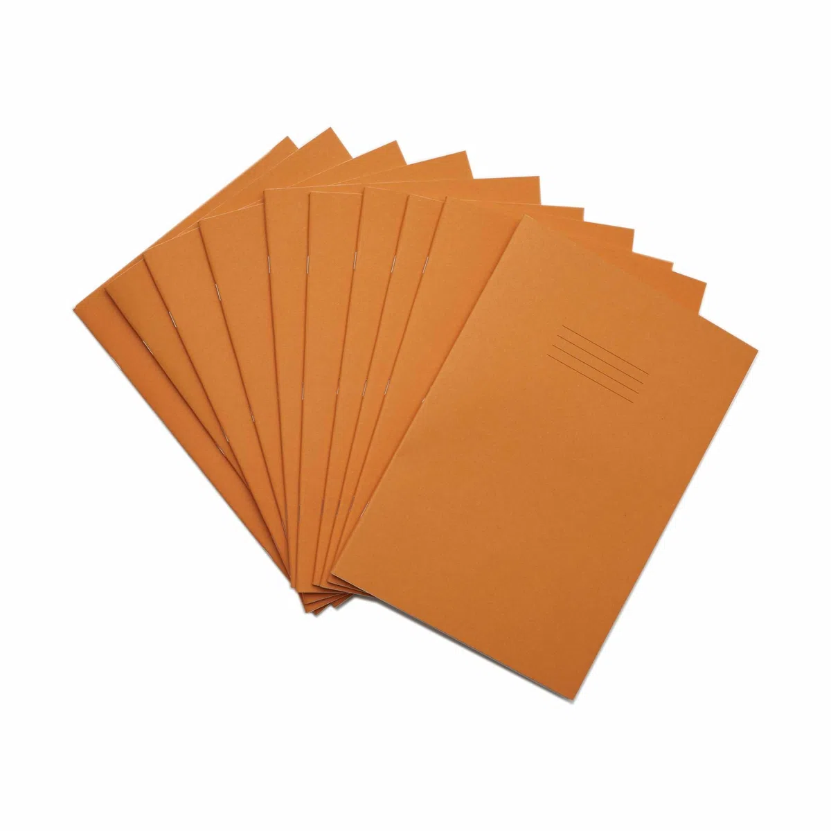 Rhino Cuadernos de ejercicios A4, 64 páginas/15 mm, 10 unidades, suministros de papelería para oficina y escuela, color naranja