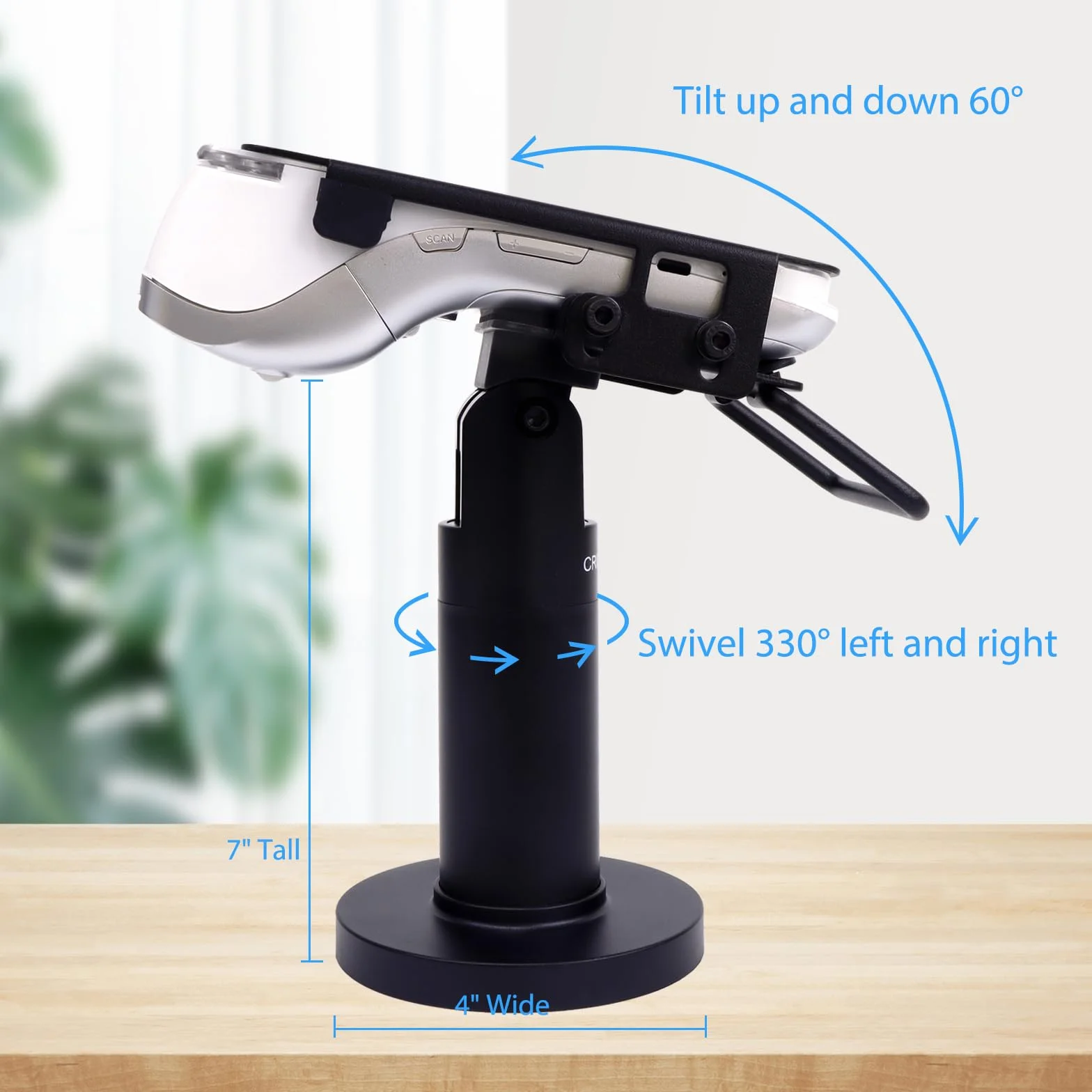 Soporte de terminal de tarjeta de crédito para Pax A920 / A920 Pro, soporte de máquina de tarjetas de crédito de 7 pulgadas de alto, soporte giratorio e inclinable para terminal de pago de