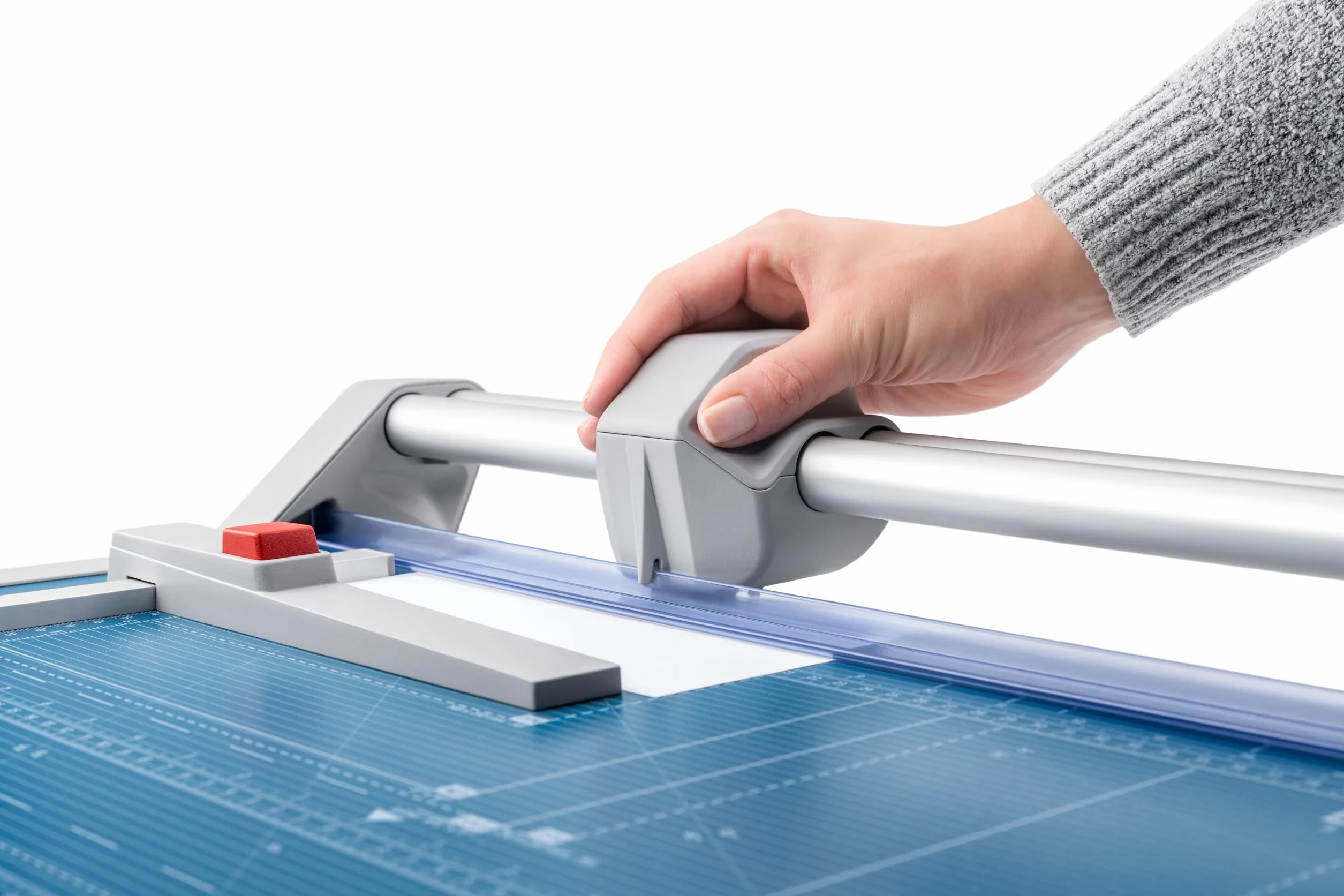 Dahle 550 - Guillotina profesional de seguridad DIN A4 autofilable, barra guía doble, presión automática