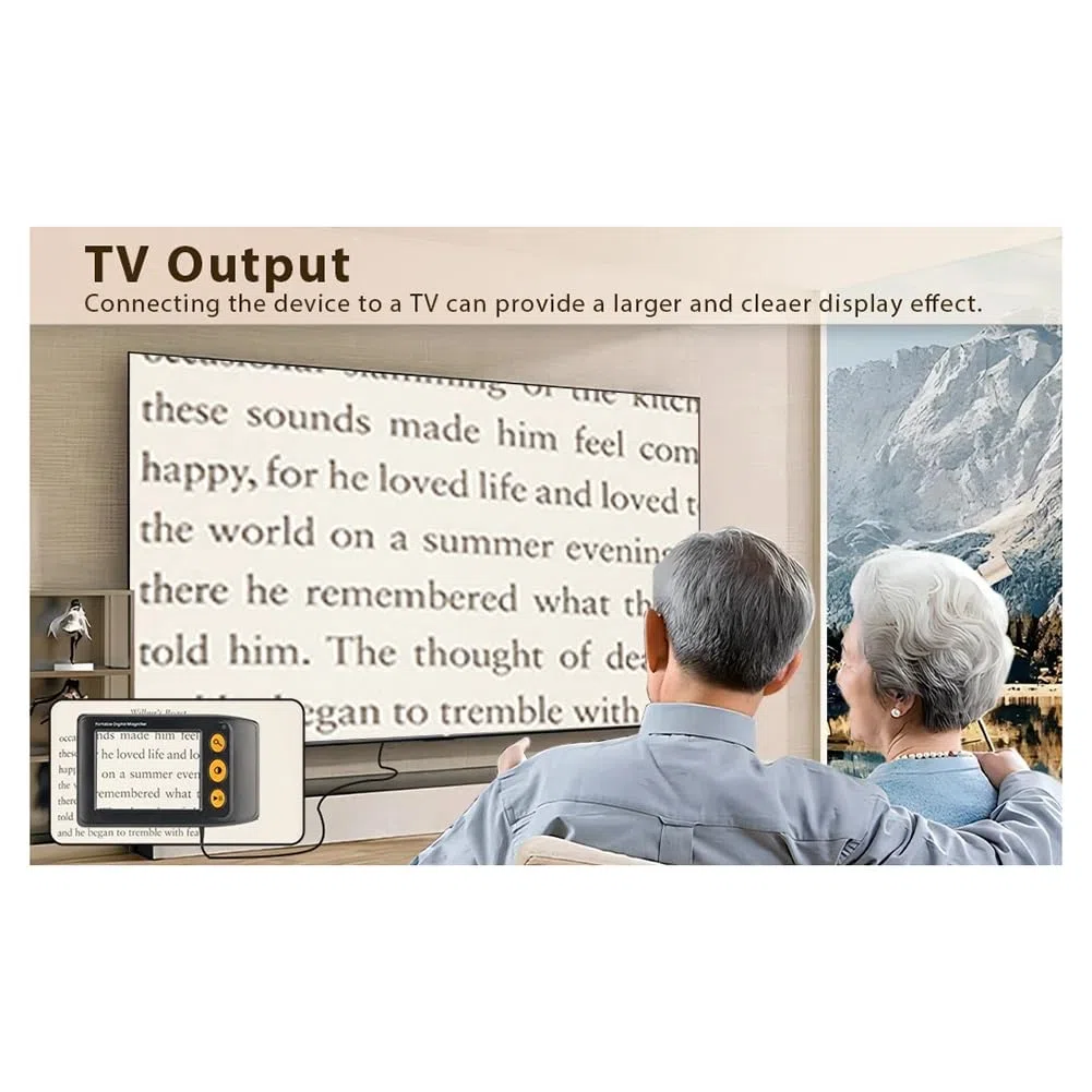 Lupa de Video Digital para Personas con Baja Visión, Lupa Electrónica, Ayuda de Lectura para Personas Mayores, Pantalla LCD de 3,5 Pulgadas, Zoom de 2-25x, Color Negro.