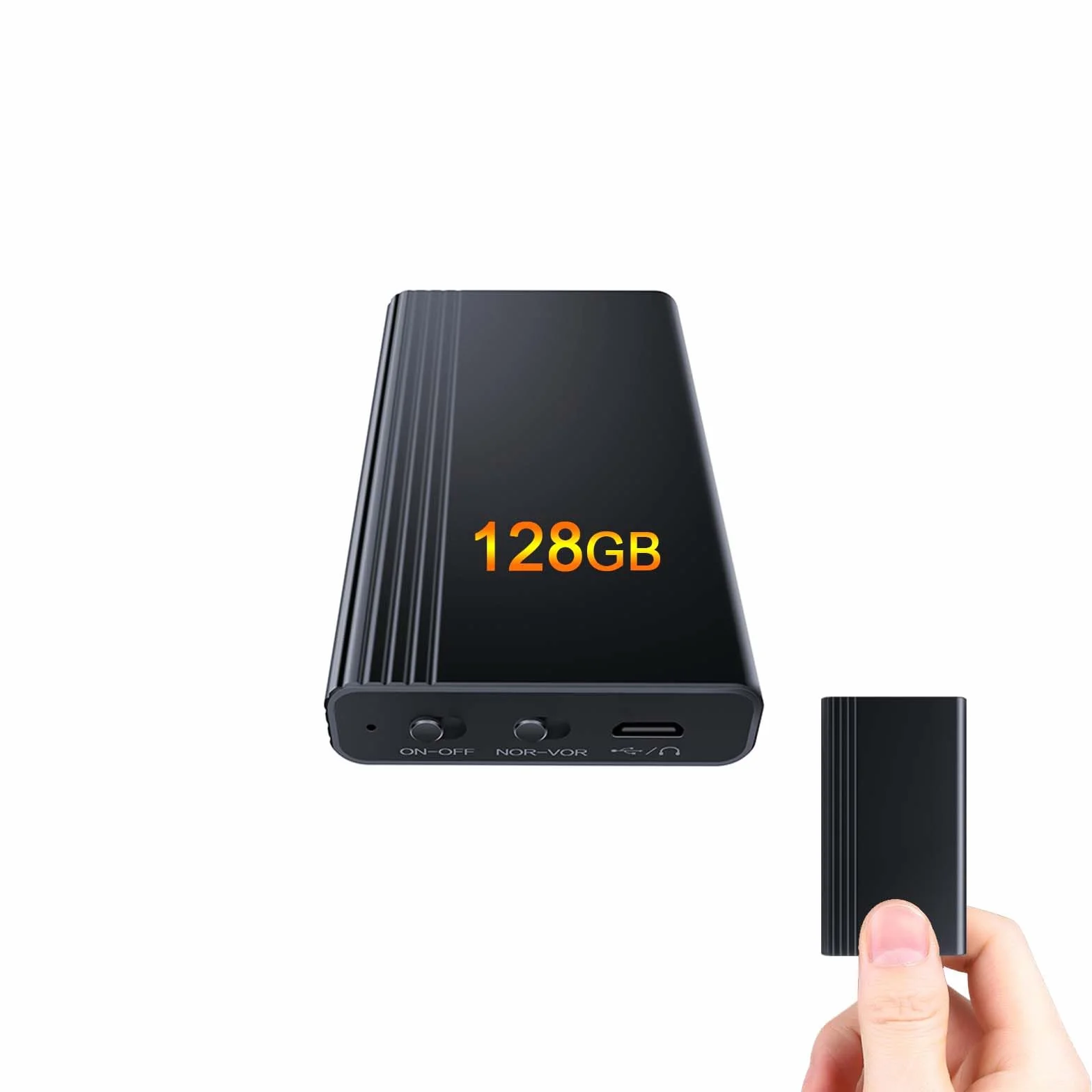 Grabadora de voz STTWUNAKE 128 GB 2000 horas almacenamiento grabación continua