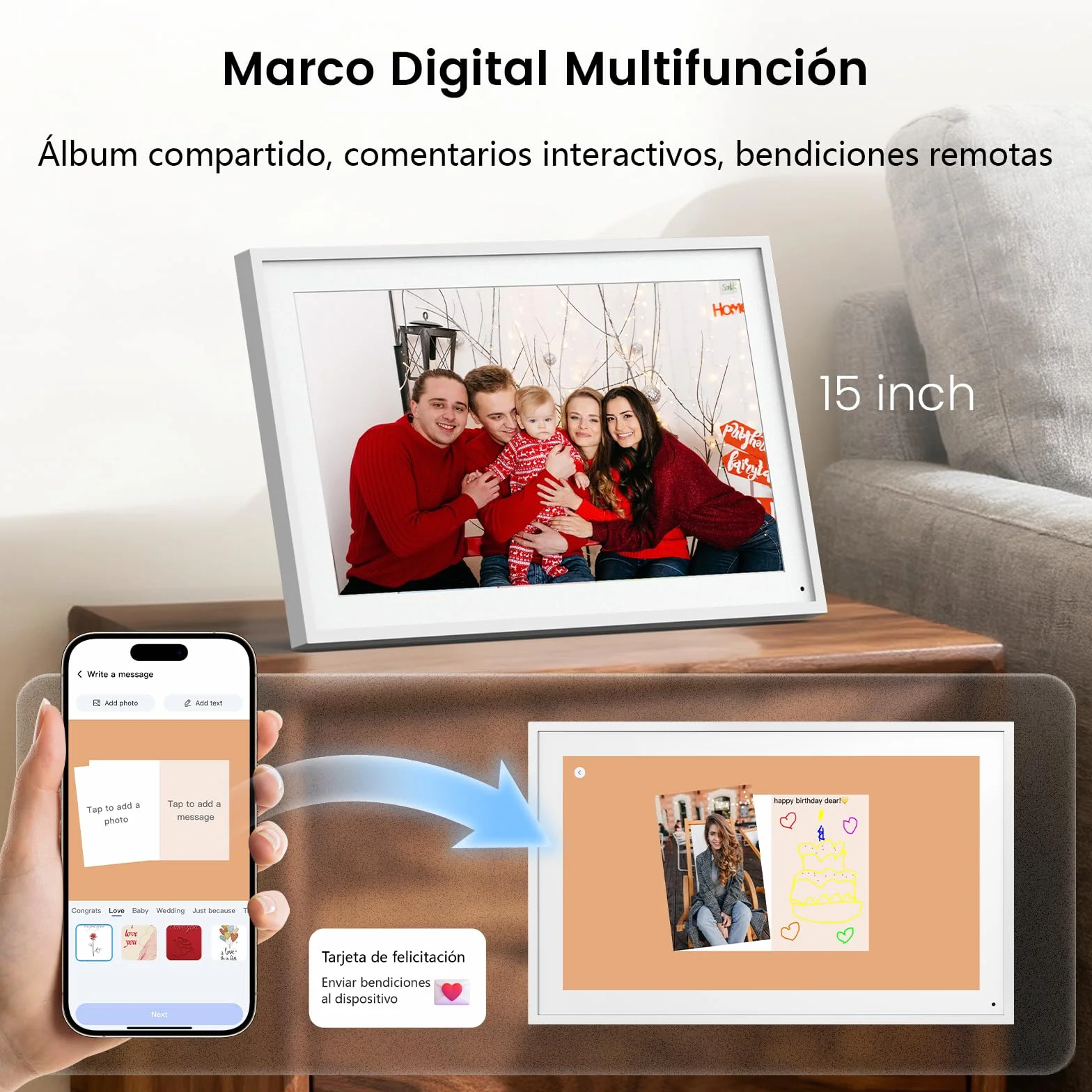 NEWYES Calendario Digital Pared 15,6" - Planificador Semanal Mensual 2026, WiFi Sync Pantalla Táctil Inteligente, para Gestionar TDAH Niños, Comidas, Agendas y Tareas de Aprendizaje