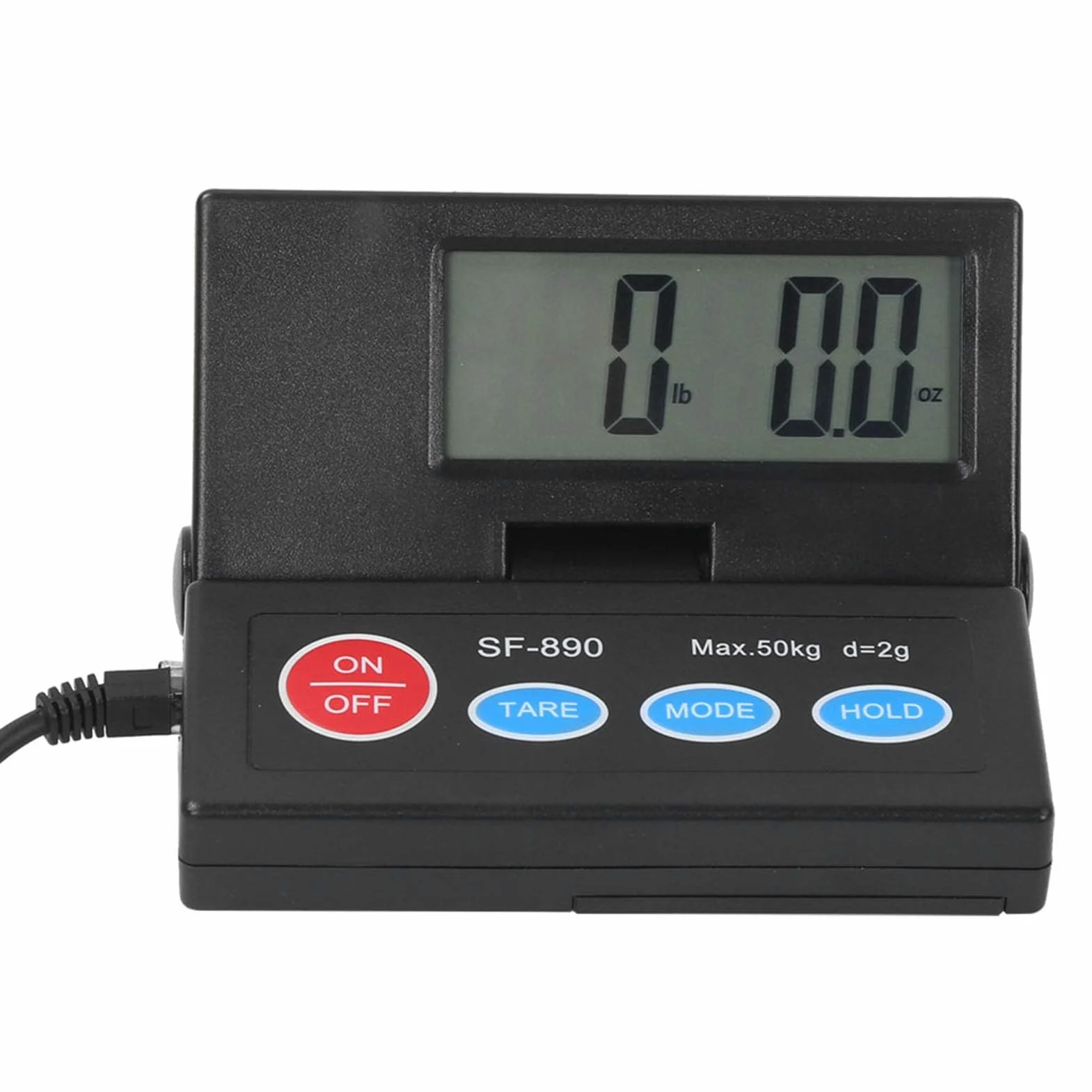 Báscula digital para envíos postales 50 kg/2 g, balanza grande con pantalla LCD, apagado automático