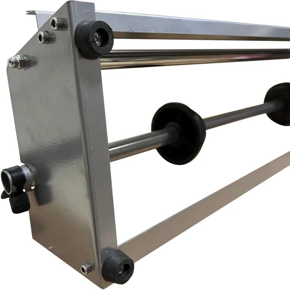 Dispensador de Film Estirable, Máquina de Embalaje, Mesa, Soporte para Film Retráctil, Envolvedora de Palets, Herramienta, Función Metálica para, Plata