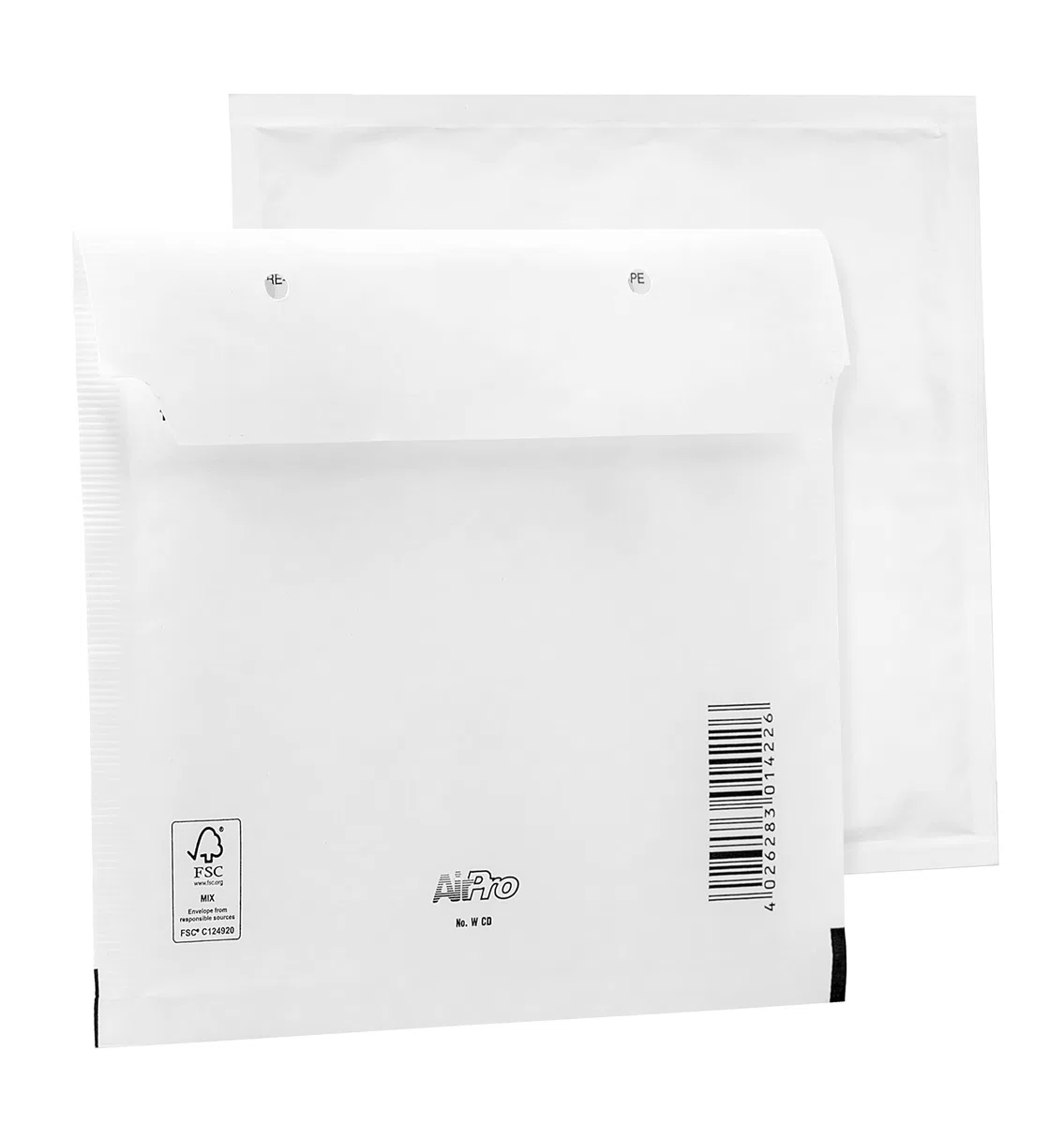 Bantex CD - Sobres acolchados (100 unidades, 175 x 200 mm), color blanco, con cierre autoadhesivo