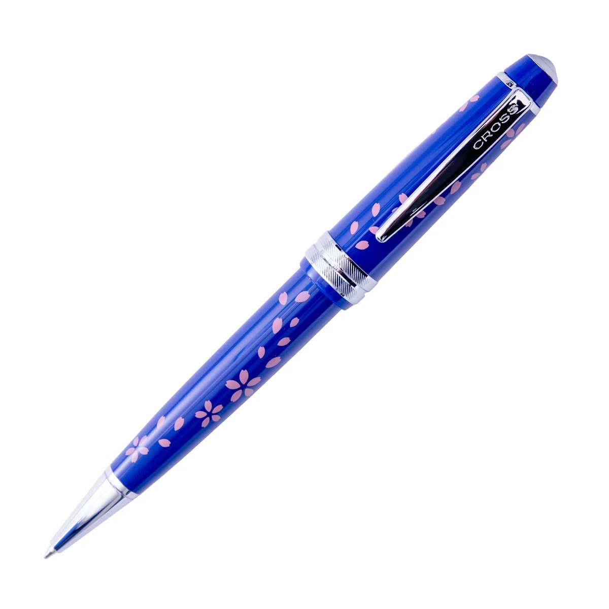 Cross Bailey Light Cherry Blossom - Bolígrafo de resina azul brillante con cromo pulido