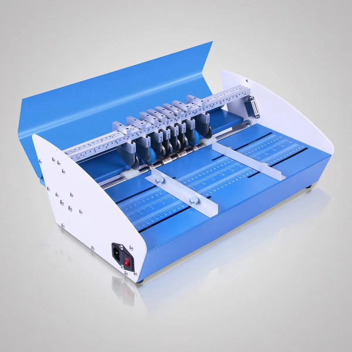 Máquina perforadora eléctrica de metal, resistente, 520 mm, multifunción para portadas de libros, menús, boletos, fotos, documentos, tarjetas, invitaciones