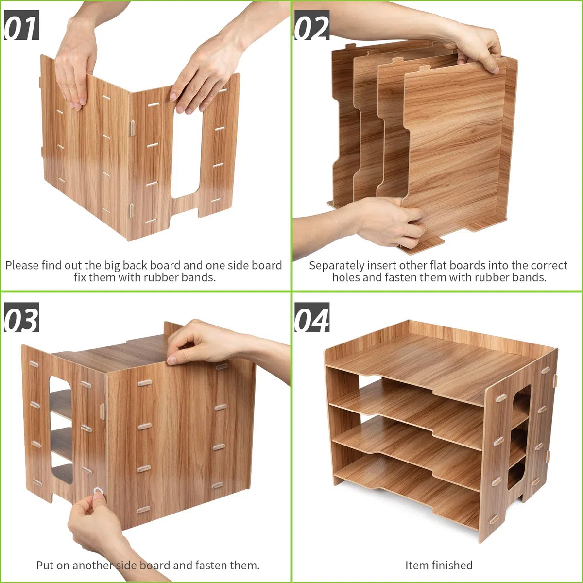 Archivo Organizador para Papelería de Escritorio, Bandeja de Relleno, Organizador para Papel A4, Letras, Archivos y Documentos