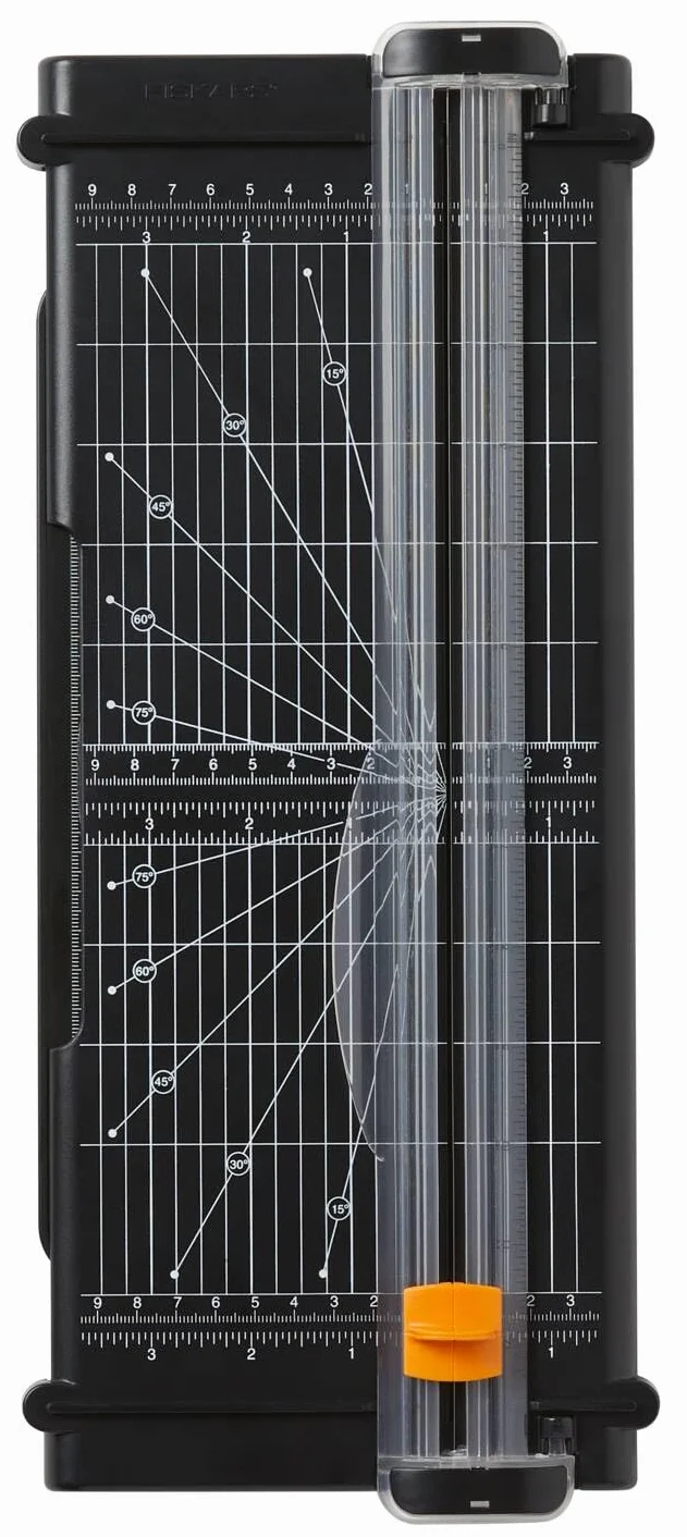 Fiskars Cortadora de Papel, SureCut, Formato Vertical A4, Formato Horizontal A3, Con Guía de Corte, Materiales Reciclados, 1077984