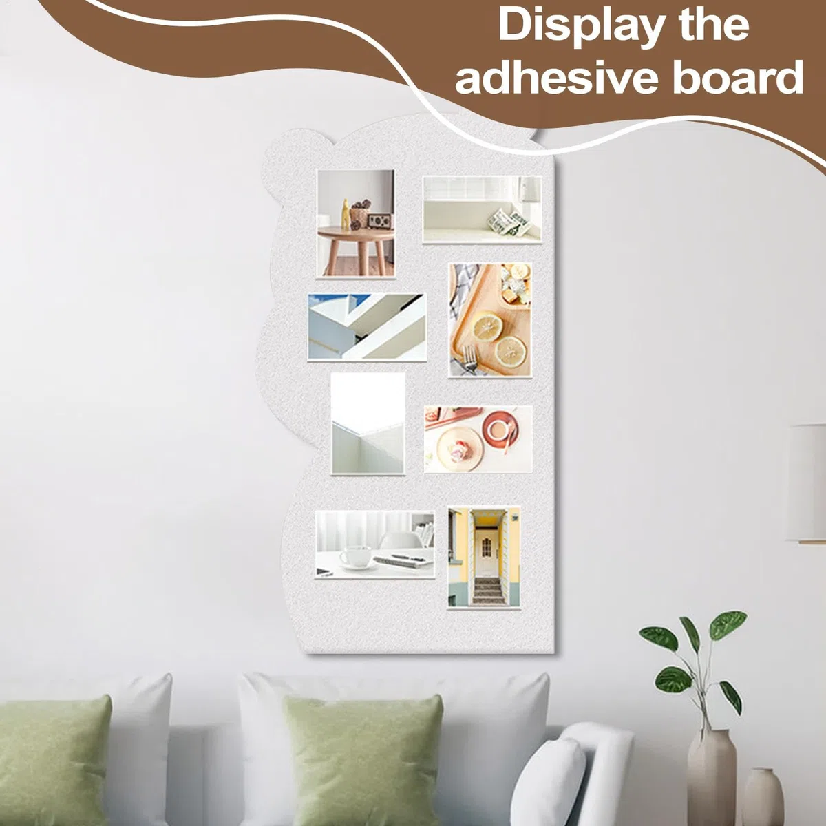 Tablón de anuncios de fieltro, tablero de corcho, carteles de chinches | para tablón de anuncios de imágenes , Portafotos estético, cartelera de pared para decoraciones de tarjetas fotográfica