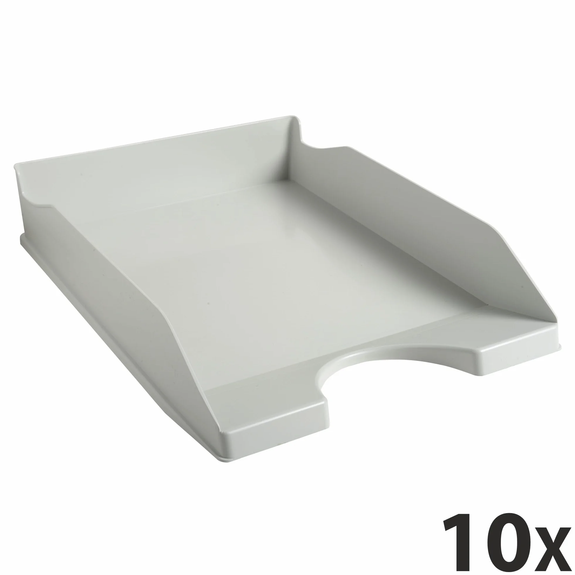 Exacompta ECOTRAY 12306D juego de 10 bandejas carpetas de fundas A4+ gris Blue Angel