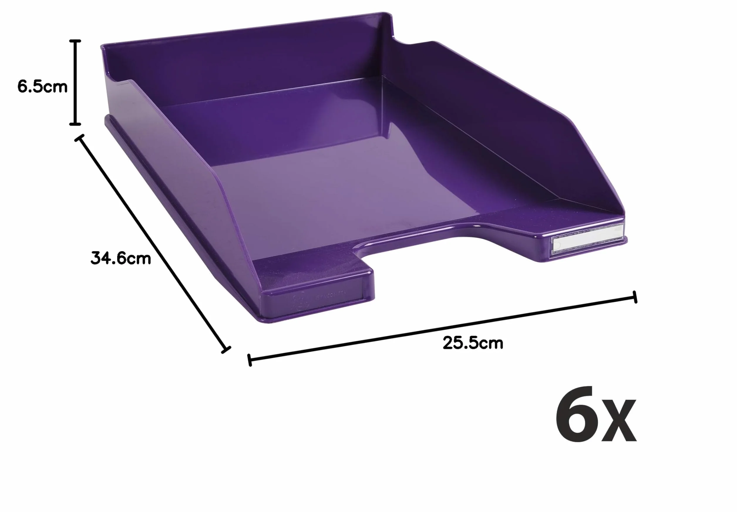 Exacompta COMBO MIDI juego de 6 bandejas para documentos A4+ 34,6x25,5x6,5 cm violeta brillante