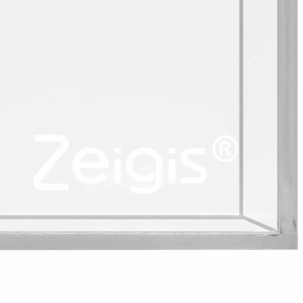 Zeigis® Caja de Cristal Acrílico Con Cerradura 200 x 200 x 200 mm - Para Donación, Acción, Sorteo - Transparente, Plexiglás