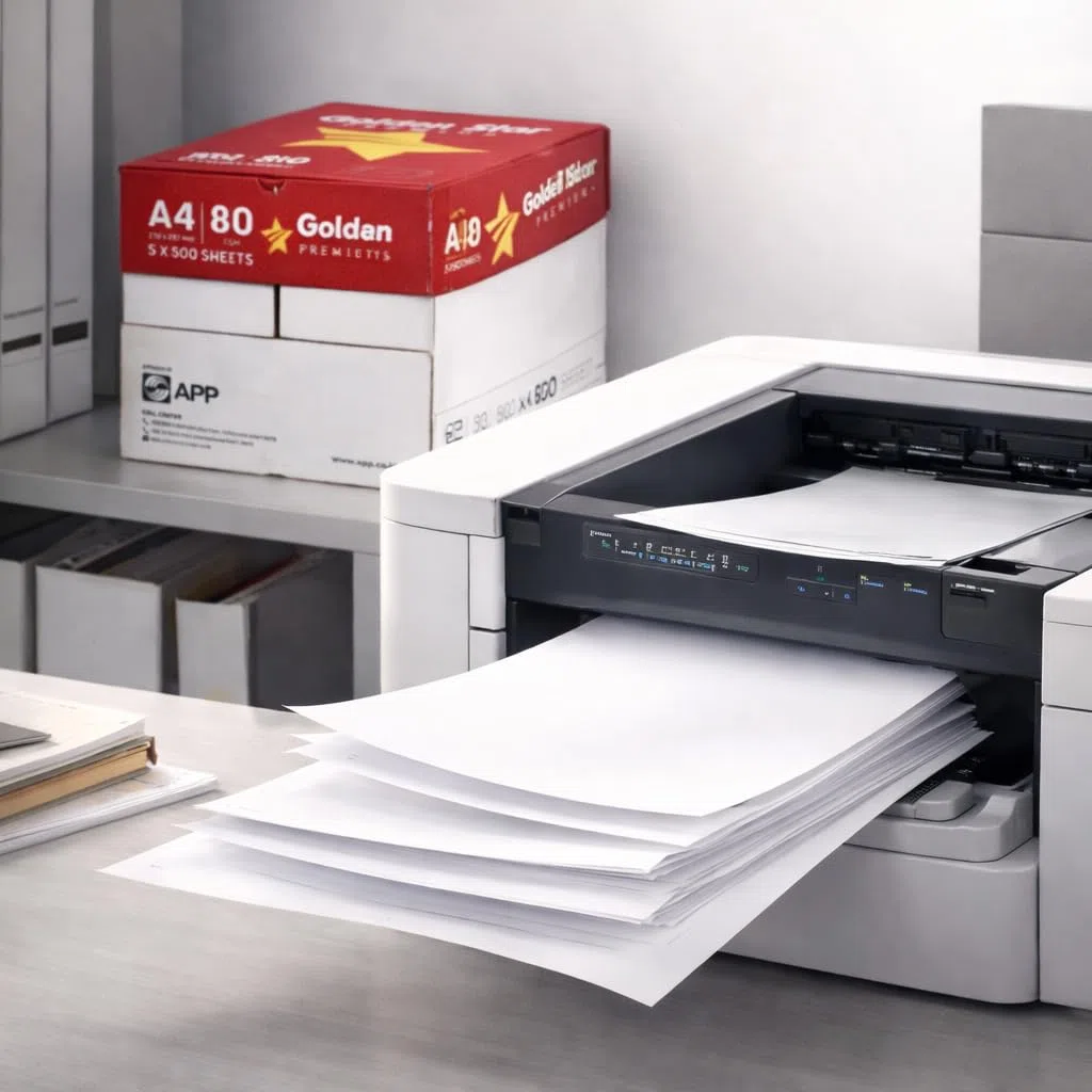 Caja 2500 Folios A4 80gr Papel Impresora Multifunción, 5 Resmas 500 Hojas, Papel Blanco A4 Para Fotocopiadora e Impresora Láser y Tinta, Paquete Oficina Imprimir y Escribir Calidad