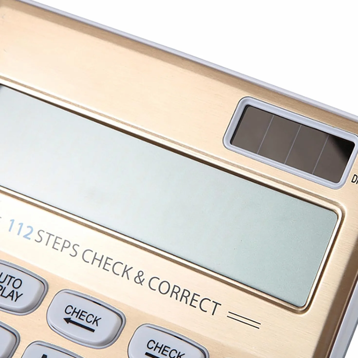 calculadora, Papelería de Examen electrónico Comercial Oficina con Fuente alimentación Dual Dorada