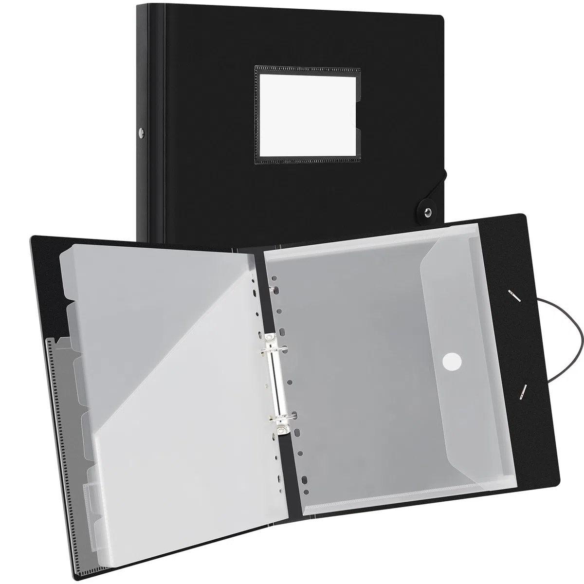 Uquelic Carpeta para documentos A4 para archivar, carpeta estrecha A4 con 6 bolsillos transparentes y 1 bolsillo para documentos con cierre de , organizador para escuela, oficina y oficina en casa