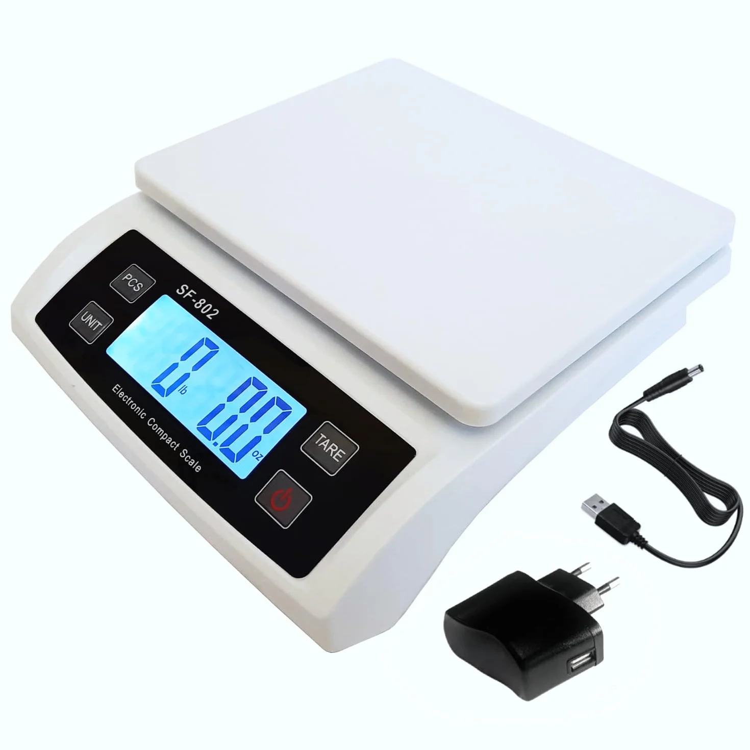 Báscula Digital para Envíos 30kg, Balanza de Paquetería con USB y Red