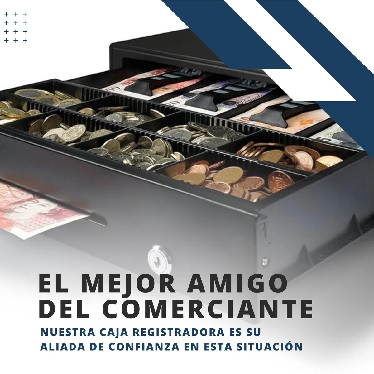 BALSAT | Cajón Portamonedas 410x114x415mm | Caja Registradora Negocio | Organizador Monedas y Billetes |Cajón Dinero automático yManual Negro | Organizador Efectivo | Con llave | Bandeja portamonedas