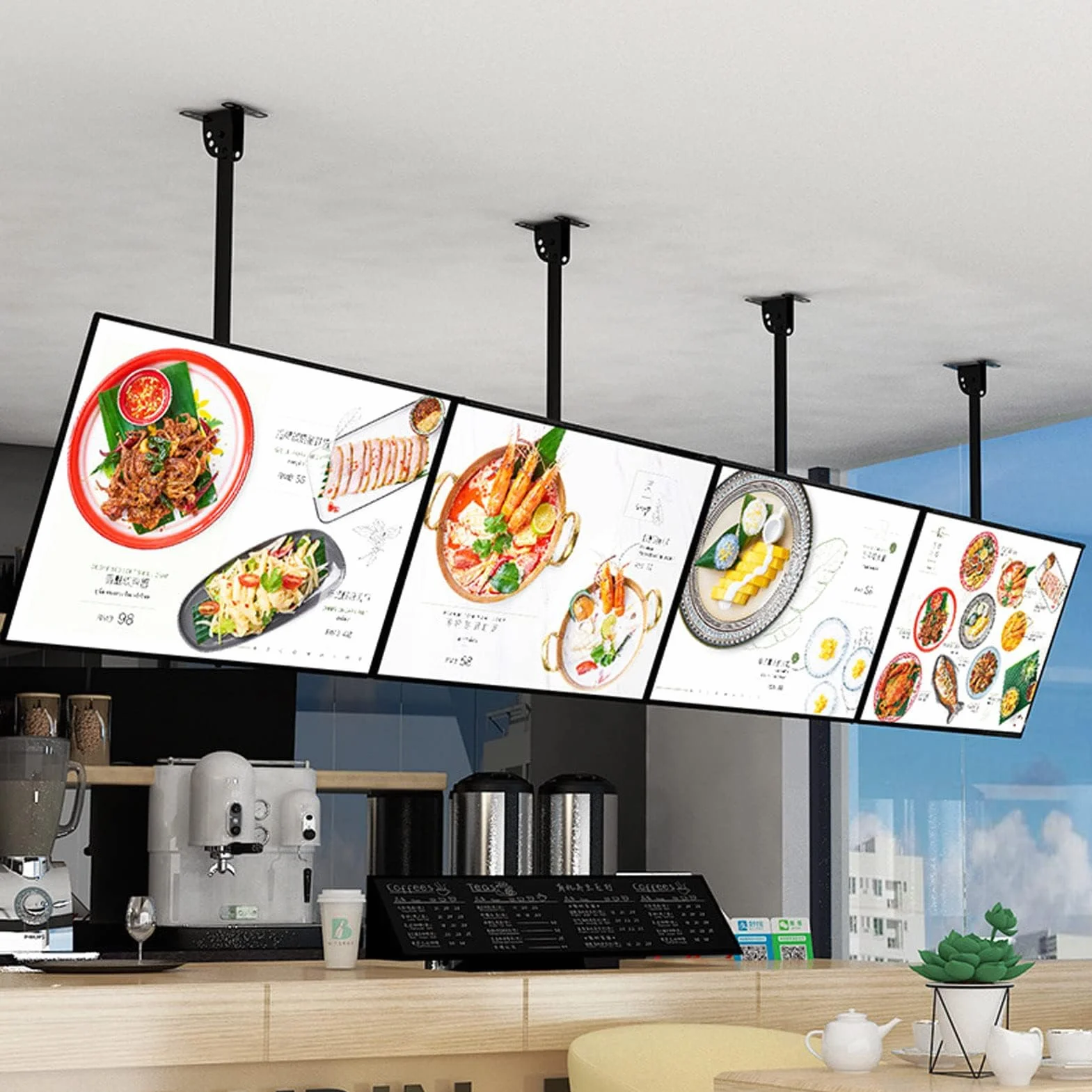 Caja de luz LED para pósteres, marco ultradelgado a presión con tablero de menú retroiluminado para restaurantes, tiendas y cafeterías, 70 x 50 cm, 1 unidad