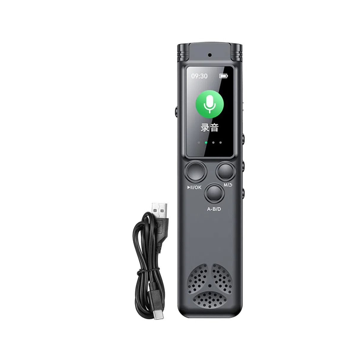 Grabadora de audio, grabadora de audio de sonido, grabadoras de voz de | grabación rápida con contraseña - Reducción de ruido, micrófono doble, dictáfono de calidad HD para periódicos