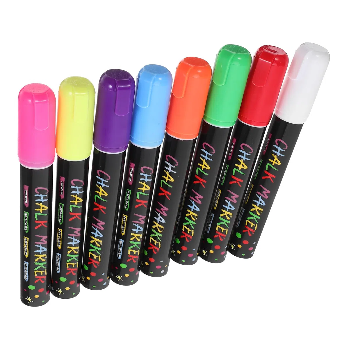 Artibetter 8 Rotuladores de Tiza Líquida Borrables Portátiles Punta Gruesa para Pizarras Fluorescentes Ideales para Tableros Publicitarios y Creativos