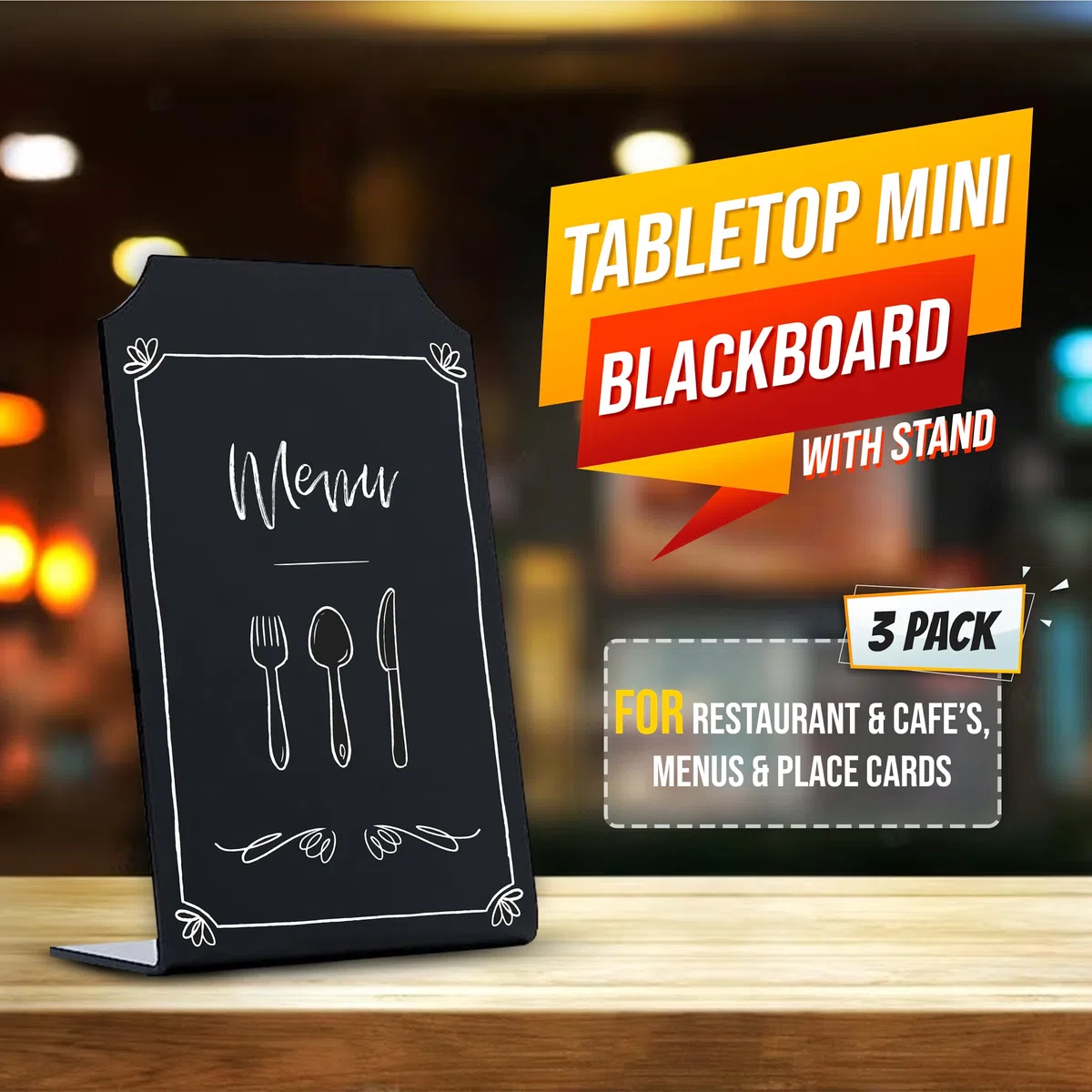 Acrílico pizarra signos Memo Mensaje – Mini pizarra con soporte para menús de restaurante Cafe & partes lugar tarjetas Buffet y eventos bodas – 4 x 6 juntas – por avanzada grupo Corp...