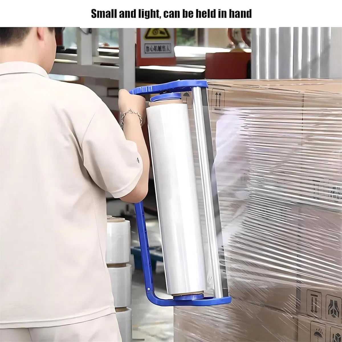 Máquina envolvedora de Film Estirable, dispensador de Film Estirable de 50 cm, máquina de Embalaje Manual portátil de Film Estirable para supermercados y fábricas.