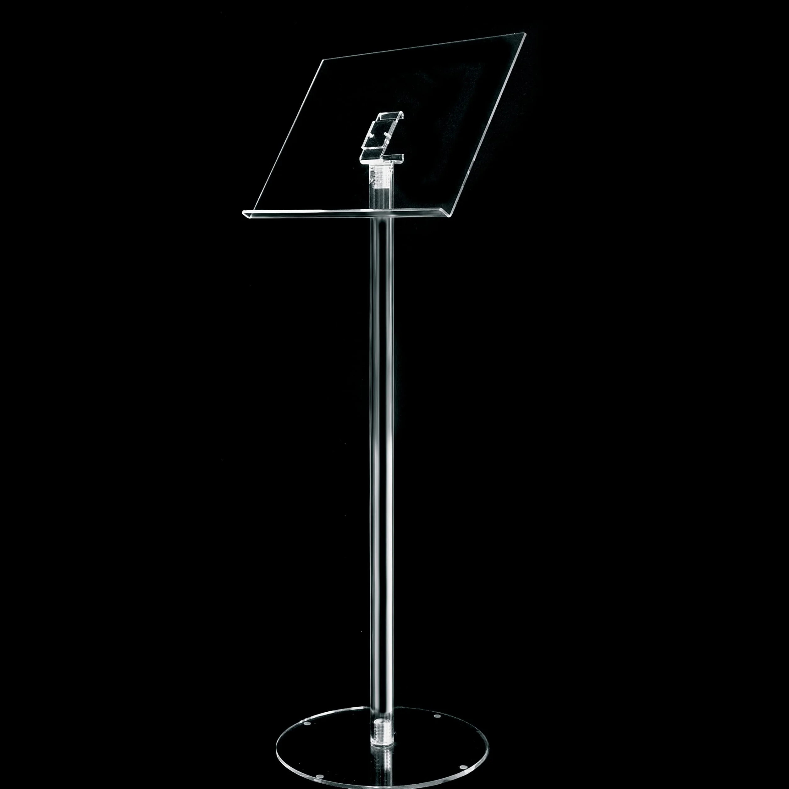 Danieli | Expositor publicitario de pie con Atril apoyalibros tamaño A3 Horizontal | Soporte de acrilico Transparente para Libros, Catálogos y Menú | Soporte de acrilico de pie para Mostrar Aviso
