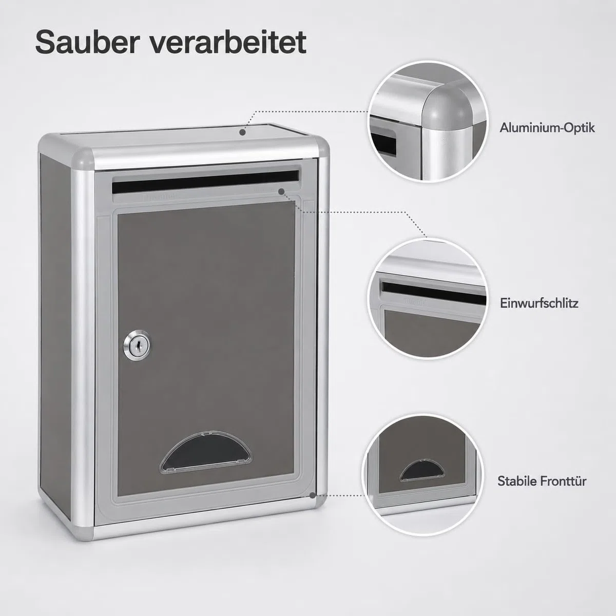 Gadpiparty Soporte de metal para sugerencias, caja de sugerencia, caja de sugerencia, caja de sugerencia, caja de aluminio, caja de aluminio, caja de cerradura, pinzas de metal