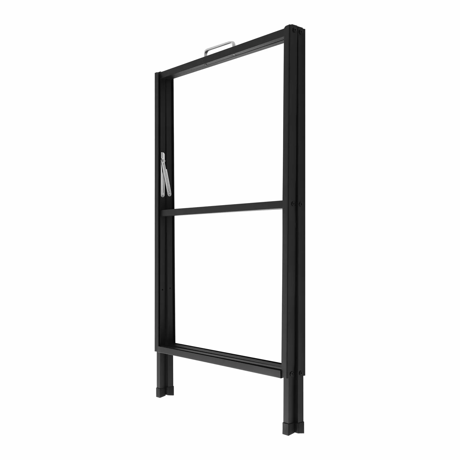 Tope de cliente, 4 unidades, soporte para carteles de doble cara y estable, expositor publicitario para publicidad, chapa de acero revestida (60 x 90 cm)
