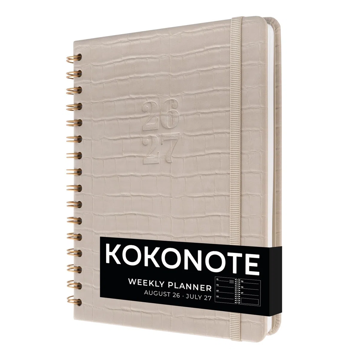Kokonote Agenda 2026 2027 Semana Vista A5 Caiman - Agenda Escolar Universitaria, Oposiciones o Insituto para mujer | Págs. Alto Gramaje | Con Pegatinas, Planificador Mensual, Anual, de Gastos…
