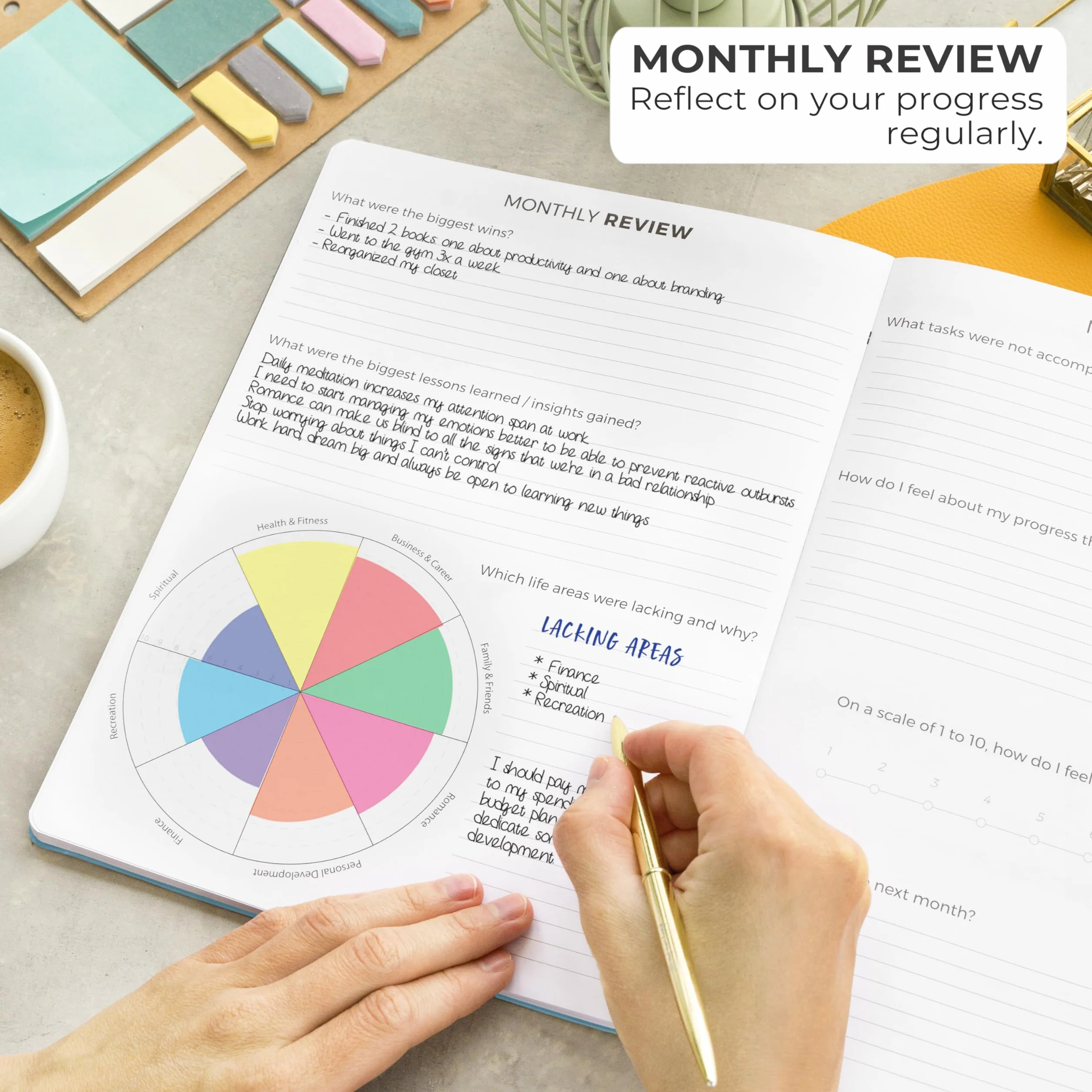 Clever Fox Planificador PRO - Organizador Personal de Vida Semanal y Mensual para Mejorar la Productividad, la Gestión del Tiempo y Alcanzar Tus Metas - A4, Sin fechas 1 Año - Azul