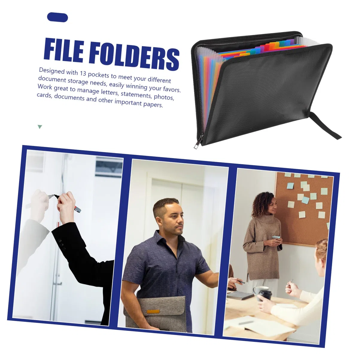 Bolsa Organizadora de Documentos Ignífuga y Resistente al Agua con Bolsillos Expandibles para Oficina y Papelería Protección Segura para Archivos Importantes