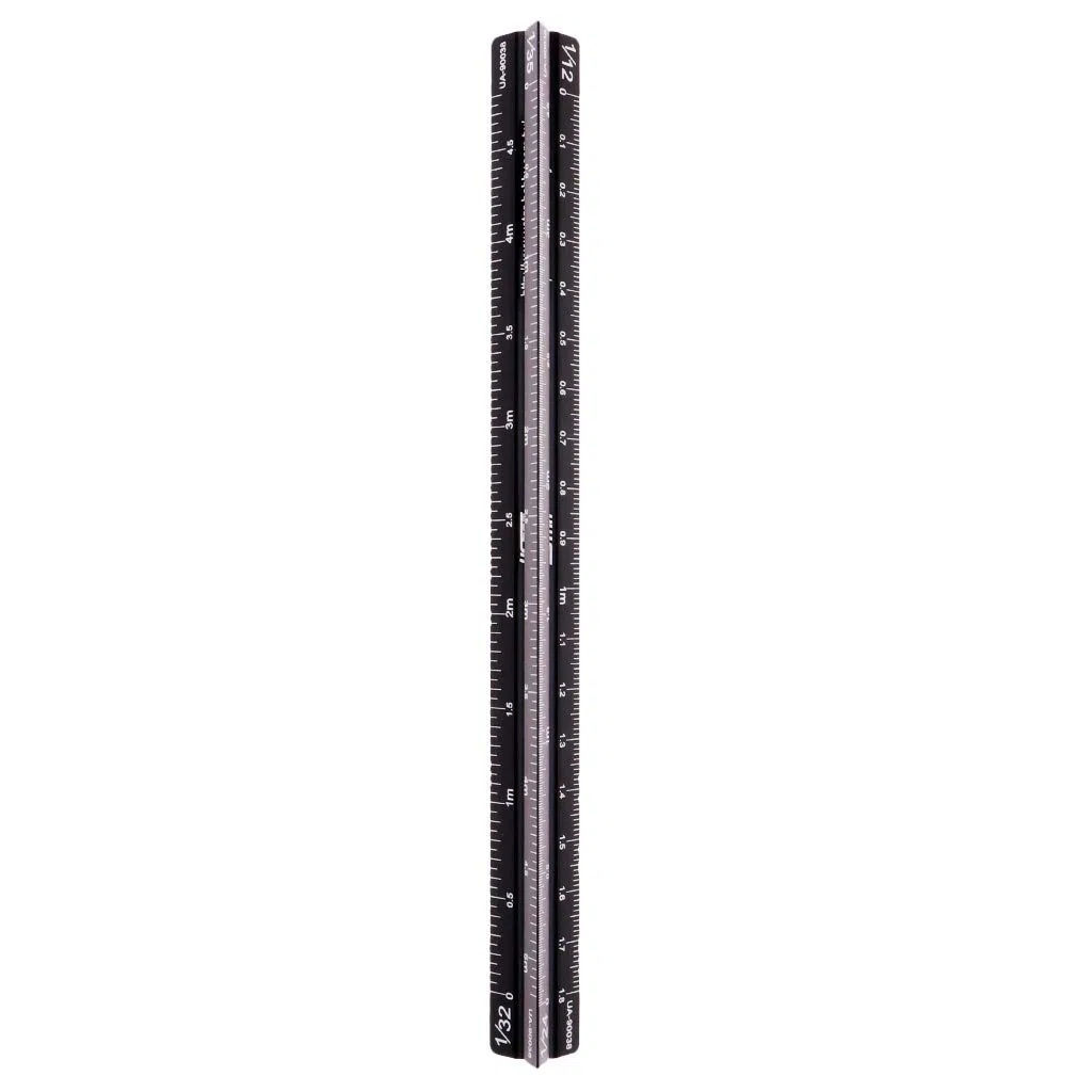 Regla de escala triangular modelo UA-90038 de 17 cm para 1/12 1/24 /1/32 1/35 1/48 1/72