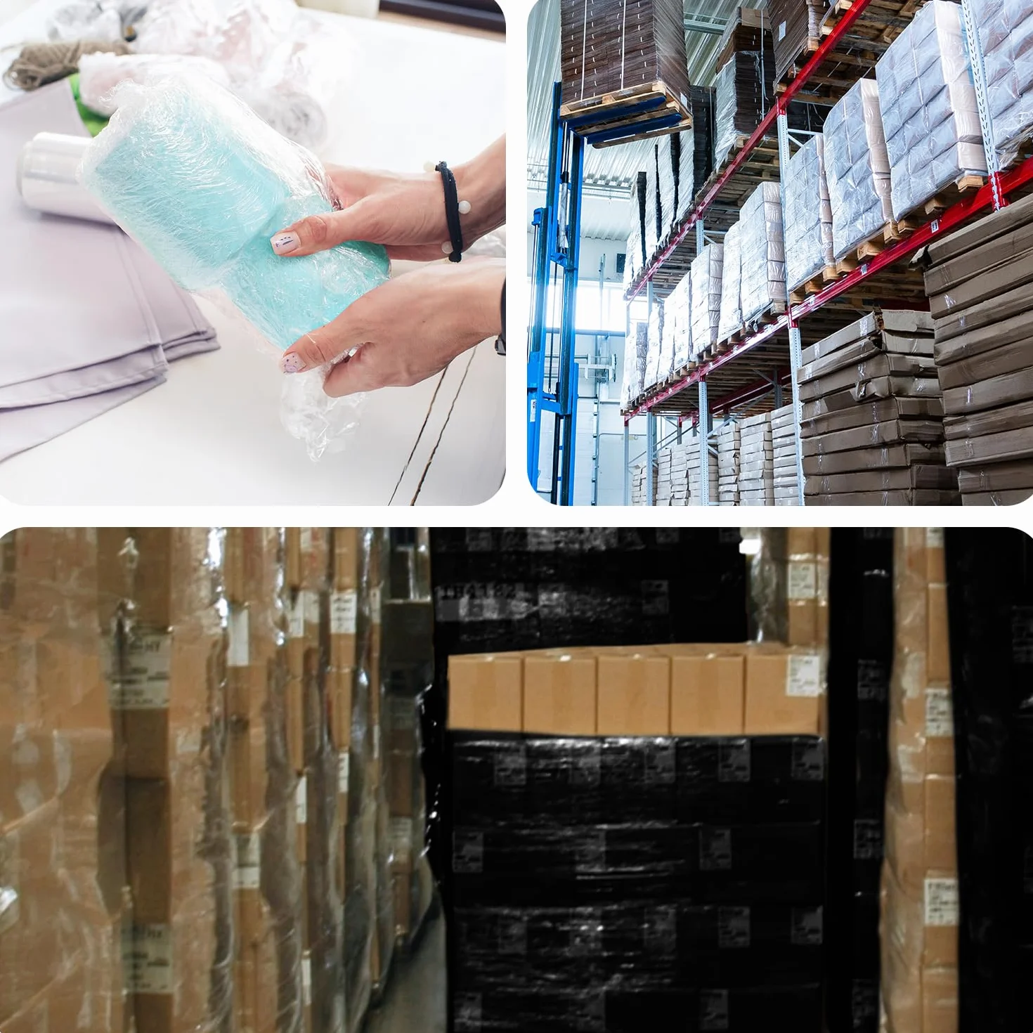 Netuno rollo film estirable negro 1,5 kg 50 cm 23 µm polietileno retráctil