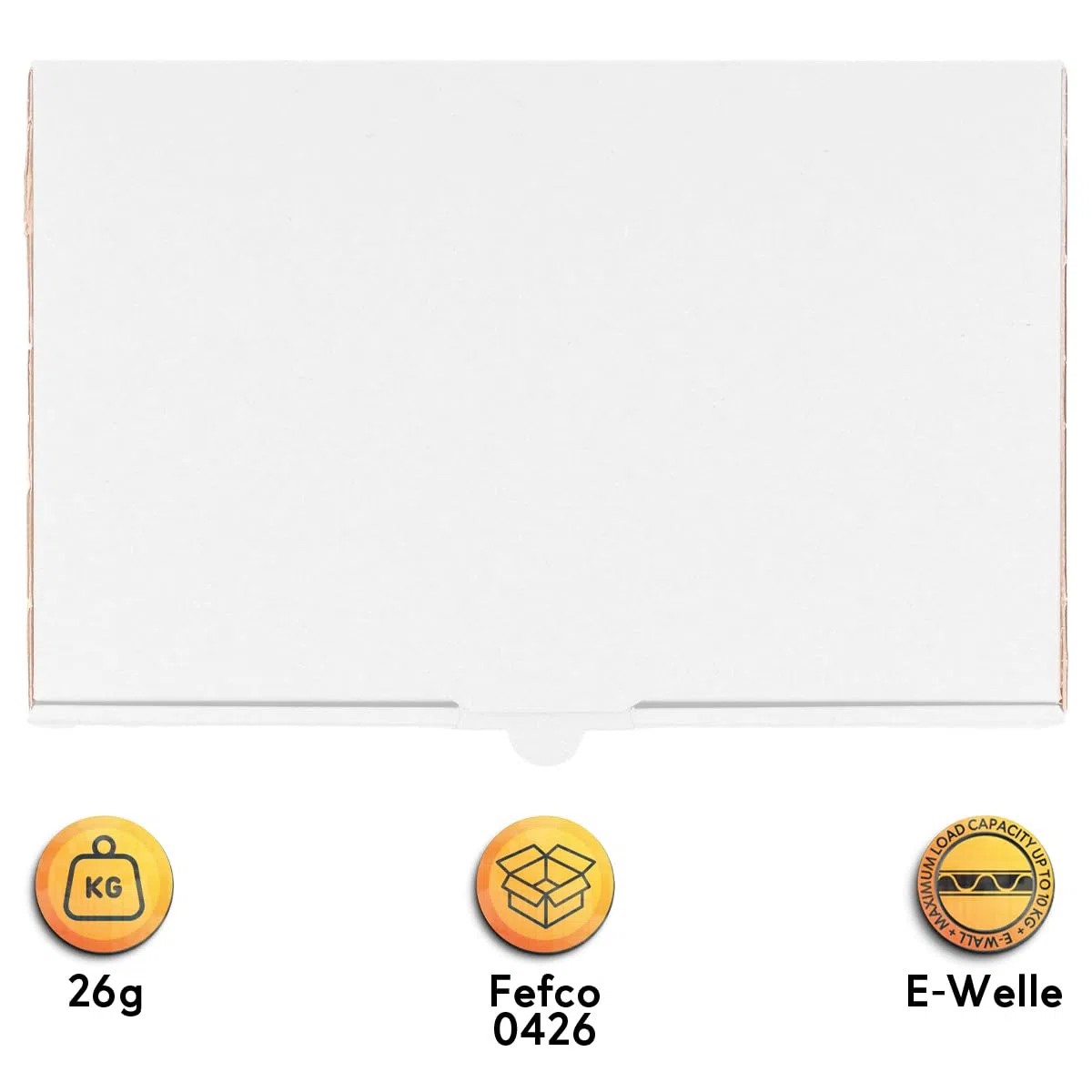 verpacking Cajas de cartón grandes 180 x 100 x 30 mm, MB-0, color blanco, tamaño interior 176 x 96 x 27 mm, 1000 unidades