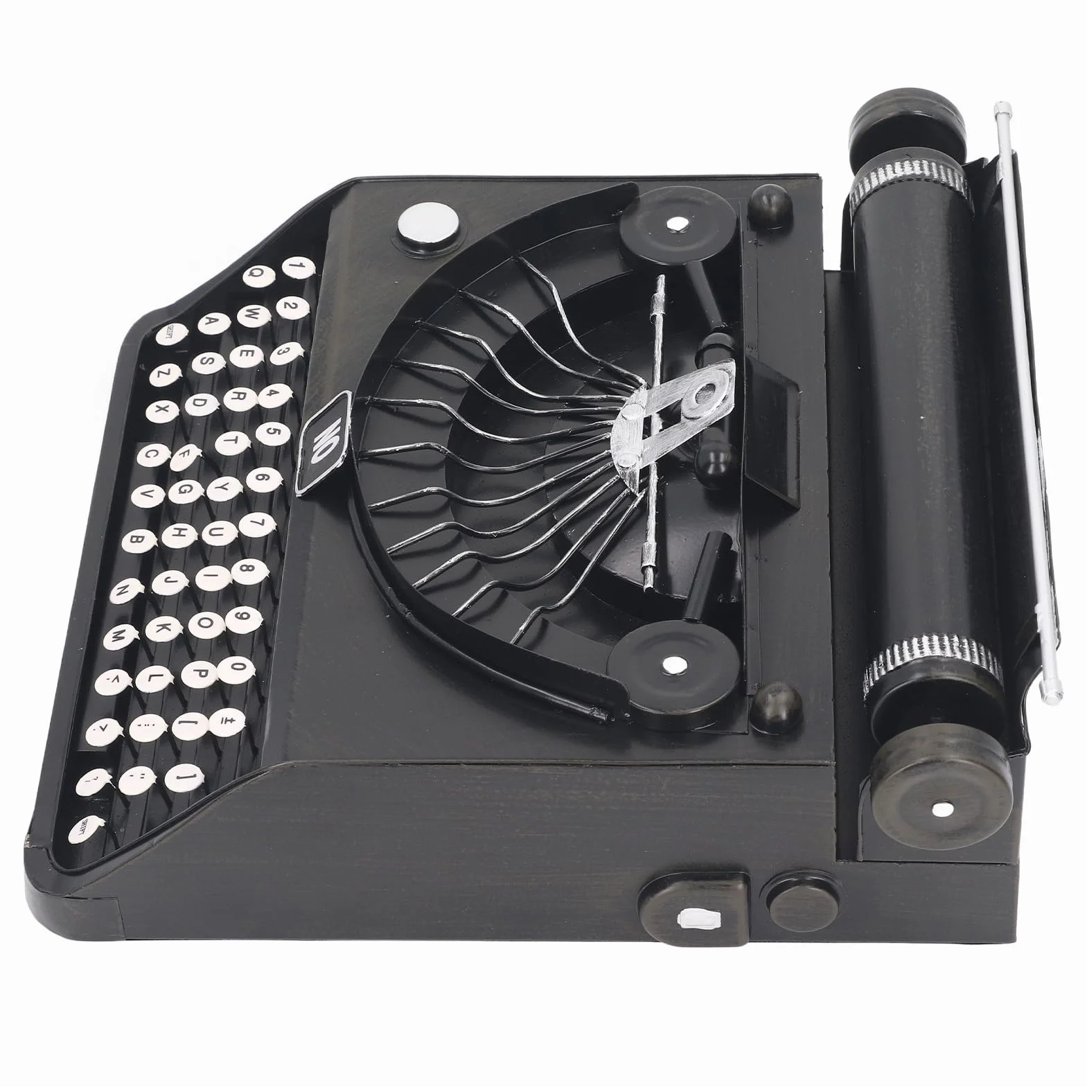 Máquinas de Escribir Portátiles Negras Adorno Decorativo, Ideal Hecho de Hierro, Buena Mano de Obra, Modelo de Máquina de Escribir Antiguo para en Casa