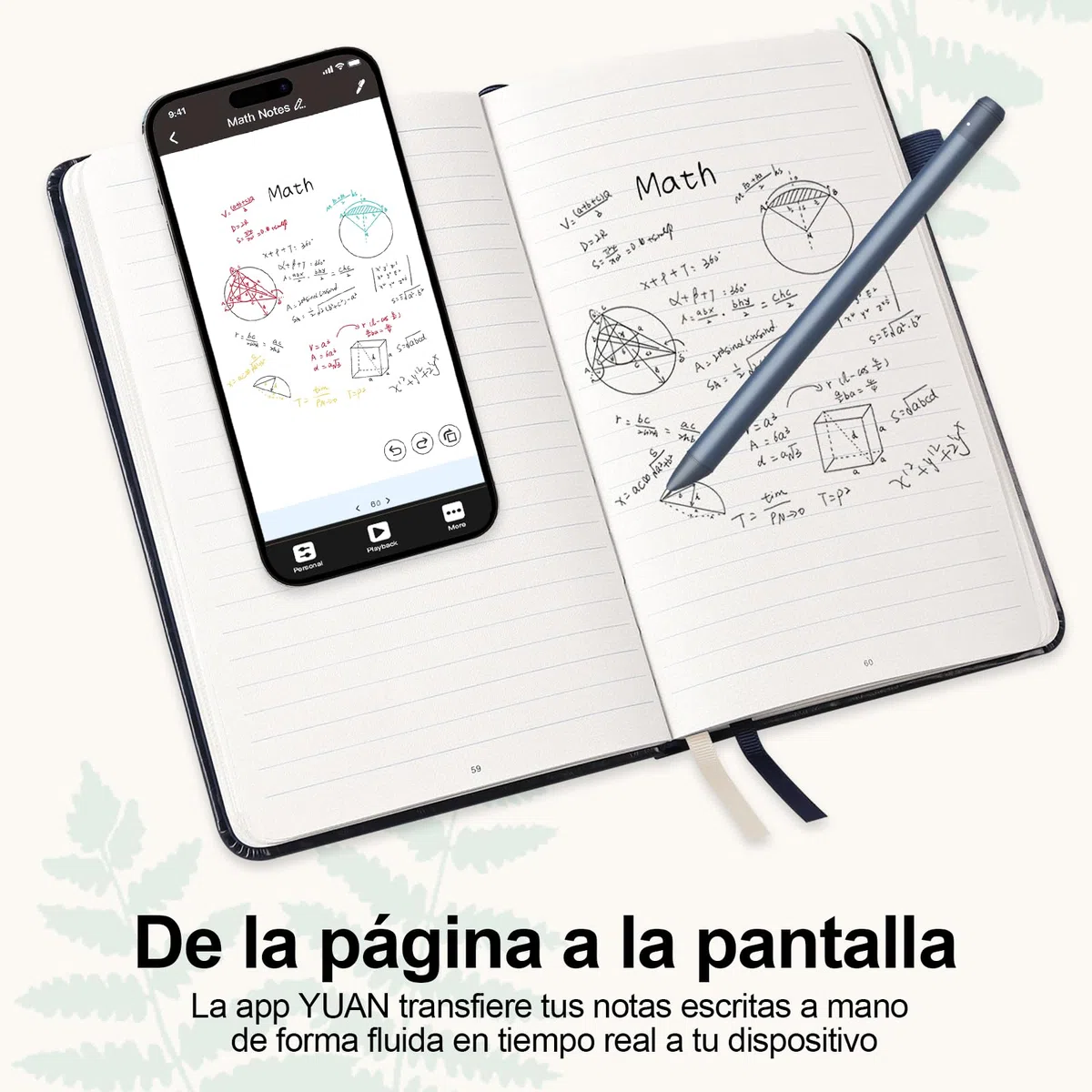 Yuan Libreta Inteligente con Bolígrafo Inteligente Incluido, admite Sync | Smart Writing Set Cuaderno Digital Smart Digital Notepad Escritura Inteligente para Notas y Bocetos, y Partage en Tiempo Real