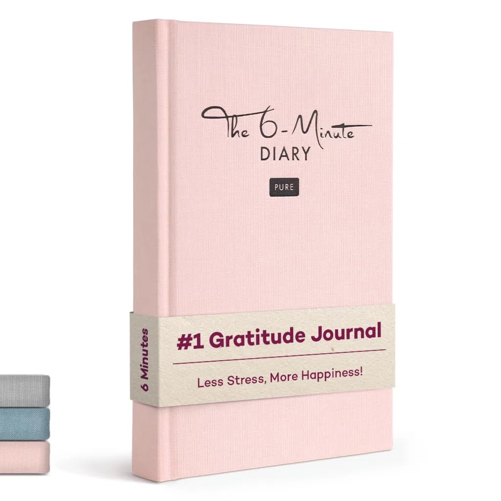 UrBestSelf 6-Minuten Diario de Gratitud PUR (Inglés) - Más Bienestar y Autoconocimiento + Diario Personal - Mindfulness, Meditación, Journaling Notebook para Adultos 2025
