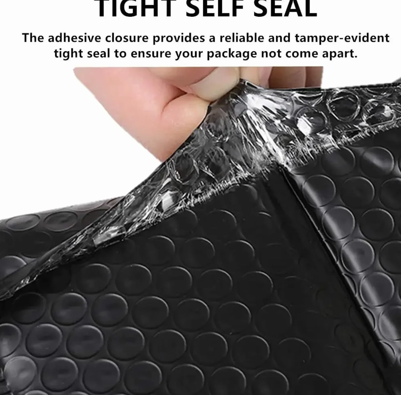 Bolsas De Plástico De Burbujas 10/60 bolsas de burbujas for envíos, impermeables, autoadhesivas, autosellantes, multitamaño, sobres embalaje, almacenamiento espuma(Black- 18x23cm,50PCS)