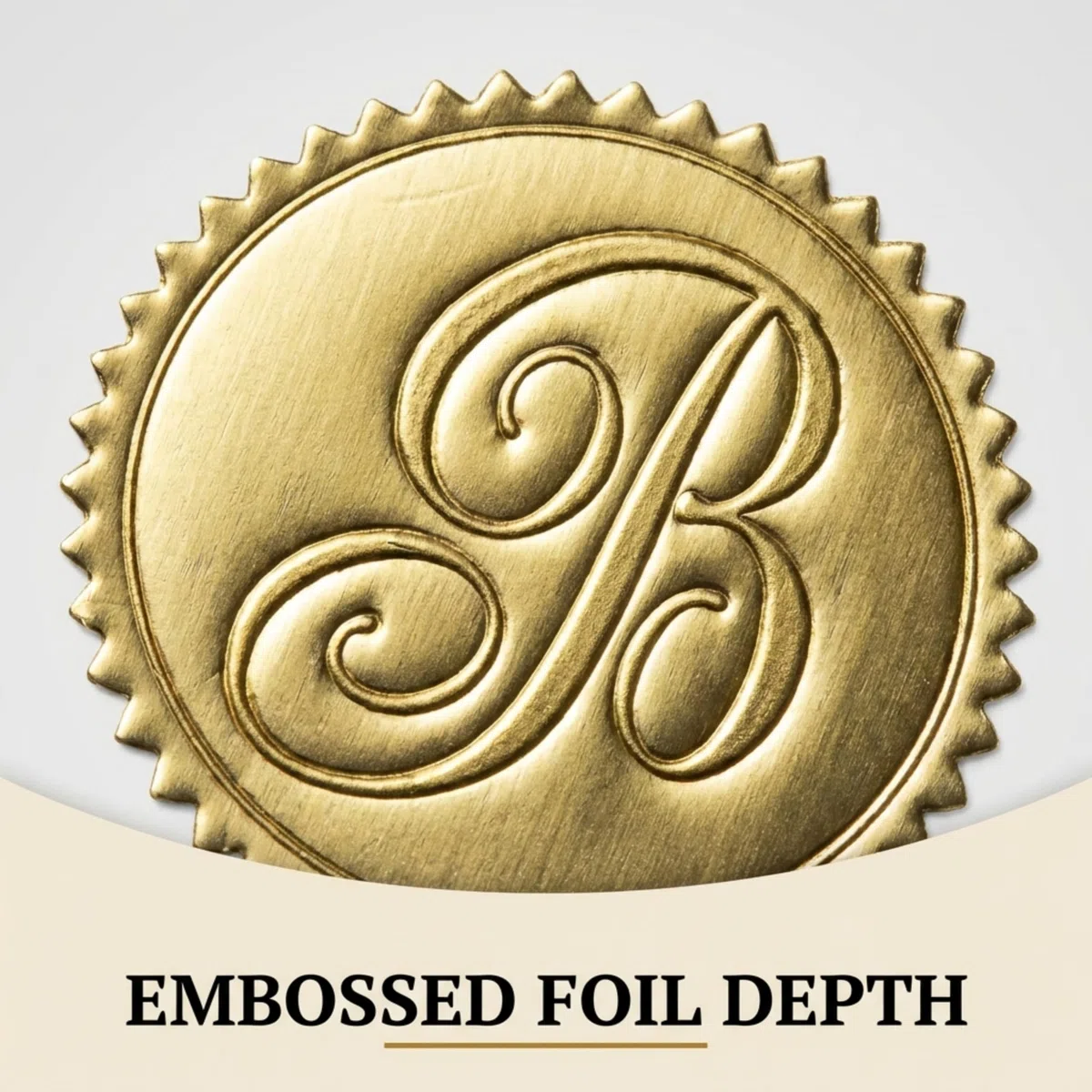 PaperDirect Gold Foil Letter B Monogram Sellos Accesorios sobre - Juego de 102