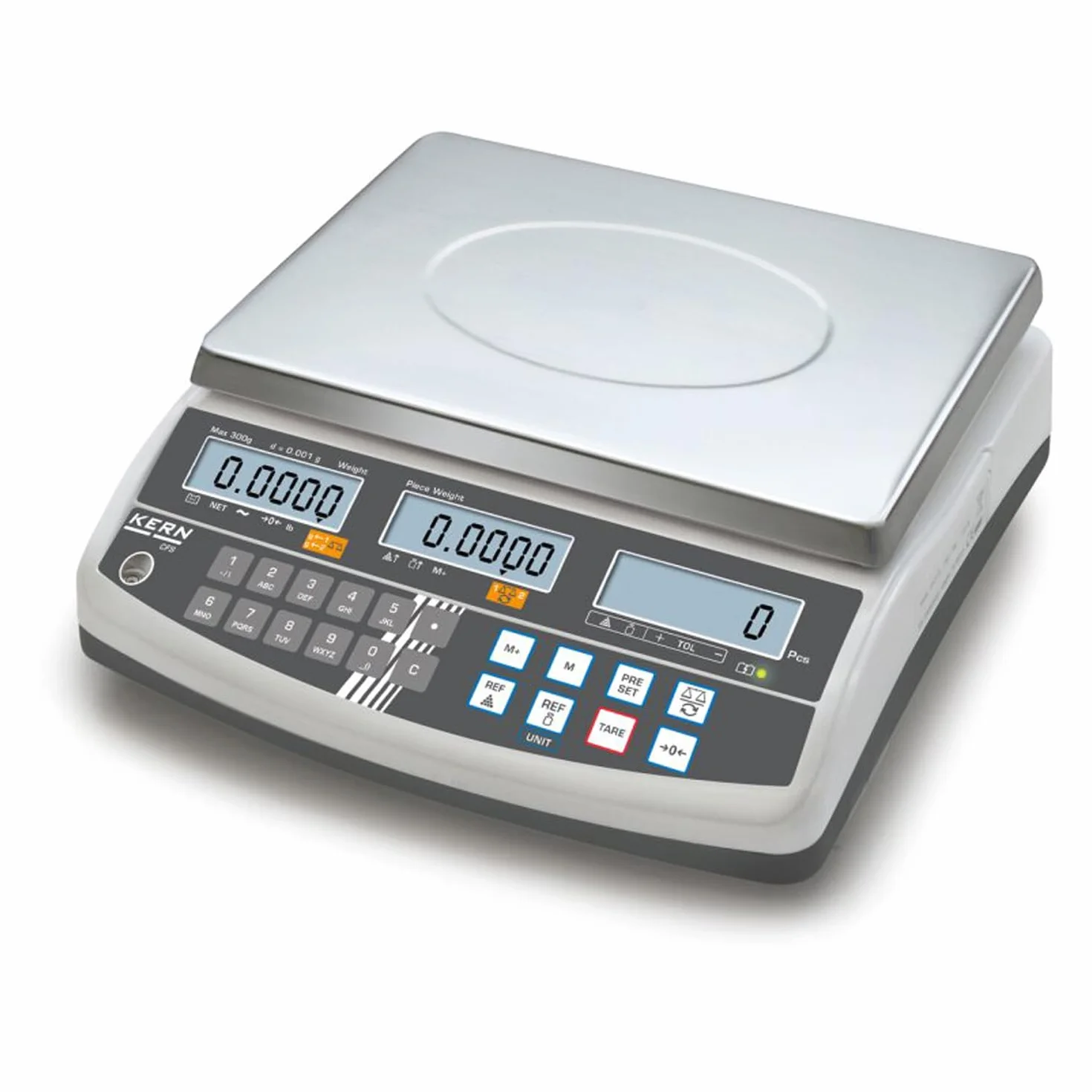 Profesional BOSCHE con 100 Artículo Memoria puestos y zweit Báscula Interfaz [Kern CFS 30 K0.5] Precisión hasta 0,5 g, rango de pesaje Max. 30 Kg