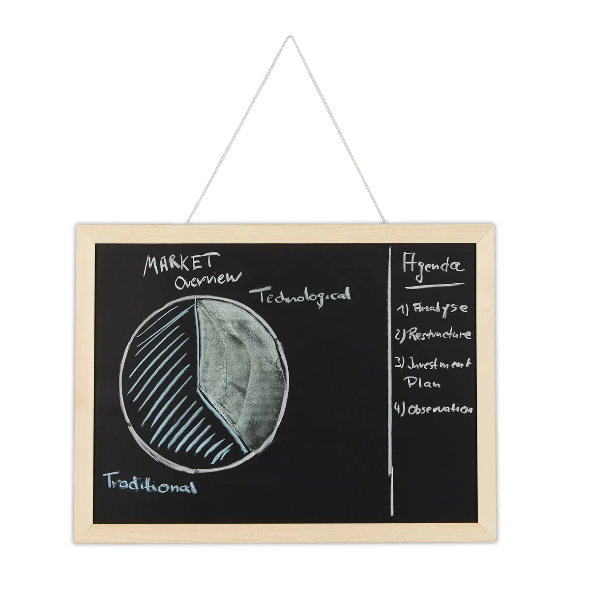 Relaxdays Set de 10 pizarras negras con marco de madera, Borrable, Organizadora, Para la pared, 30 x 40 cm