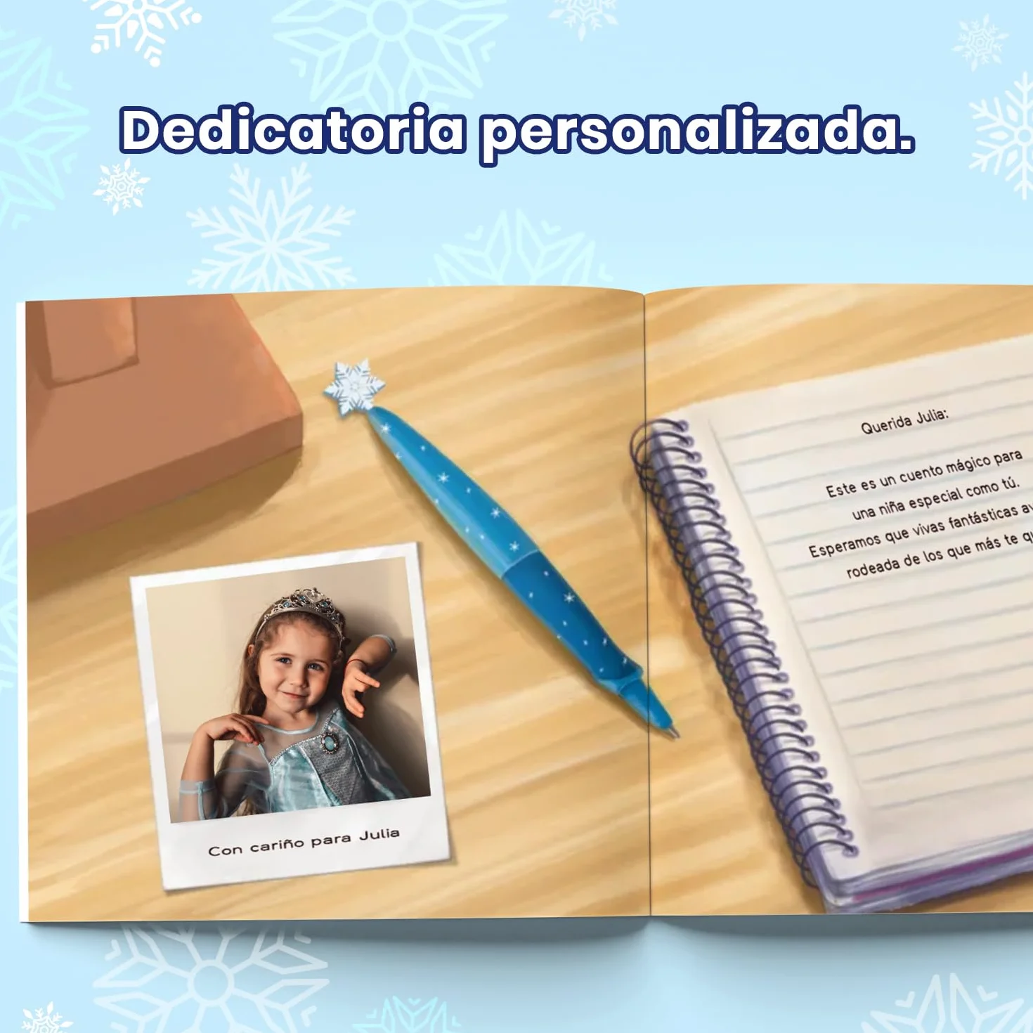Cuento Personalizable de Frozen | Libro con Avatar, Nombre, Foto y dedicatoria | Fomenta cooperación y Amistad | Cuentos Disney
